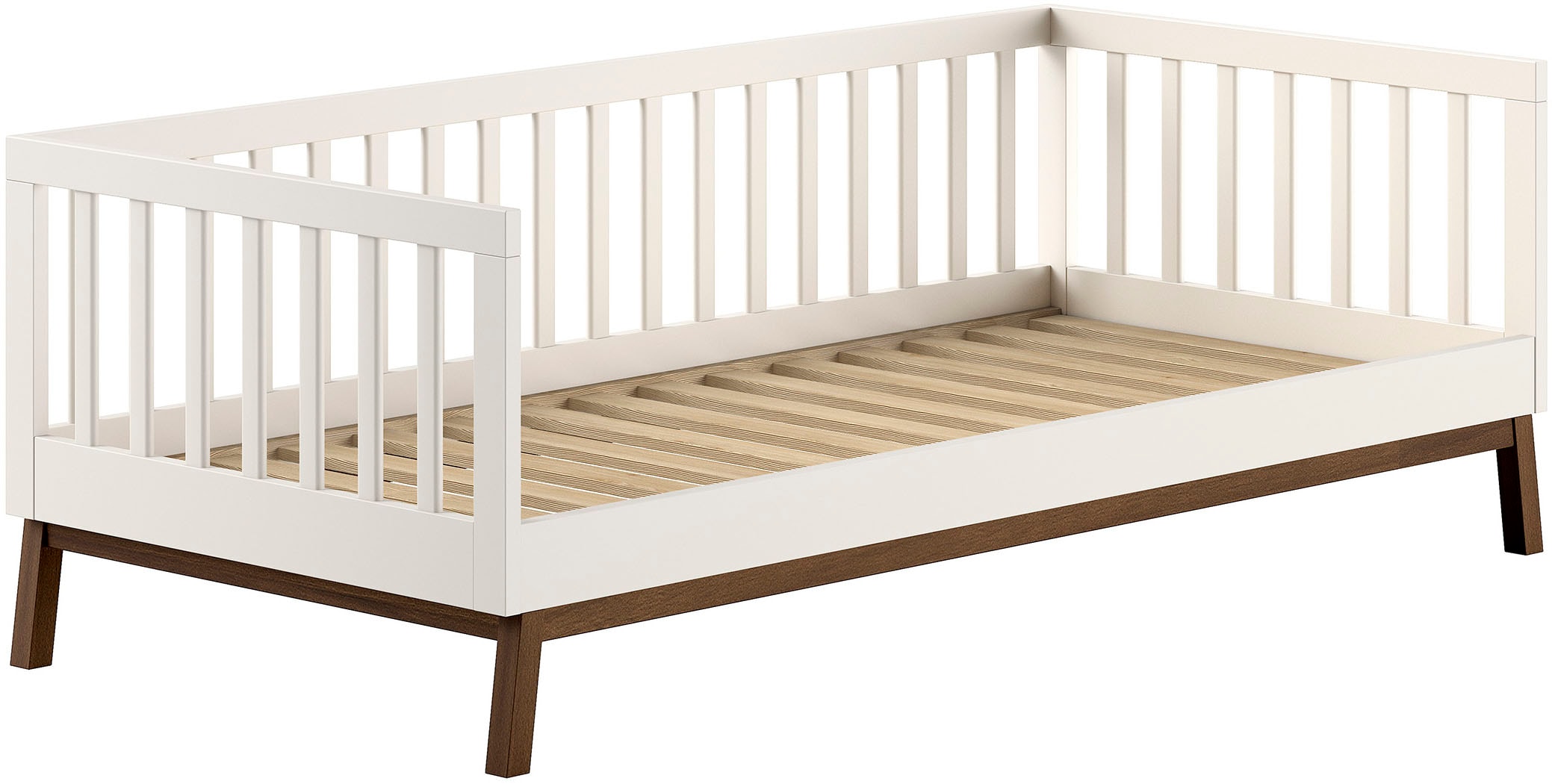 Vipack Daybett "Sesan, mit Sprossenumrandung in zeitlosem Design" (B/H/T ca. 205x70x95,7cm) inkl. Rolllattenrost, universell einsetzbar, wahlweise in 2 zwei Farben erhältlich