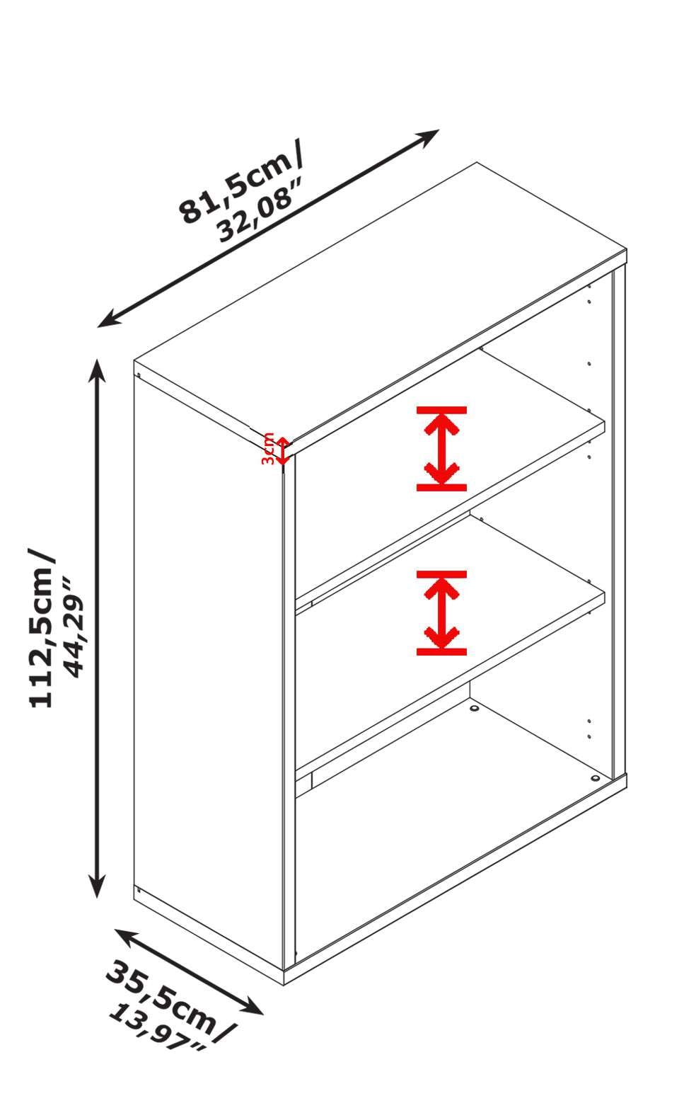 Composad Aktenregal »DAVINCI«, mit 3 Fächern, Maße (B/T/H): ca. 81,5x35,5x112,5 cm
