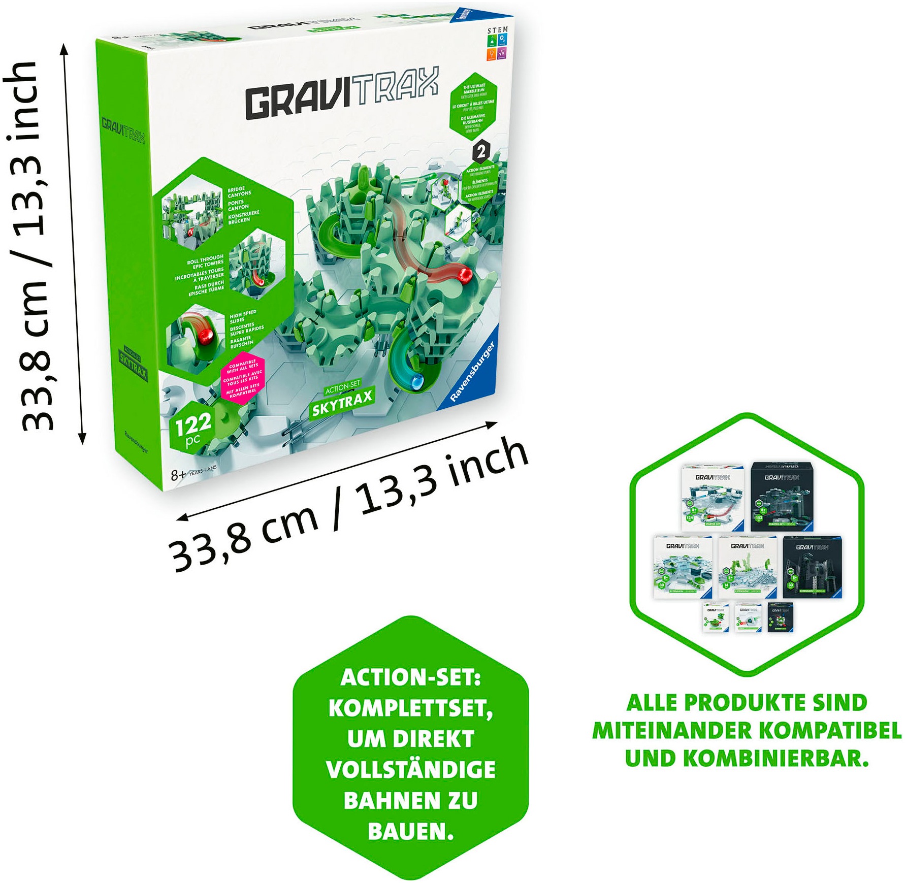 Ravensburger Kugelbahn-Bausatz »GraviTrax Action-Set M Skytrax«, Made in Europe
