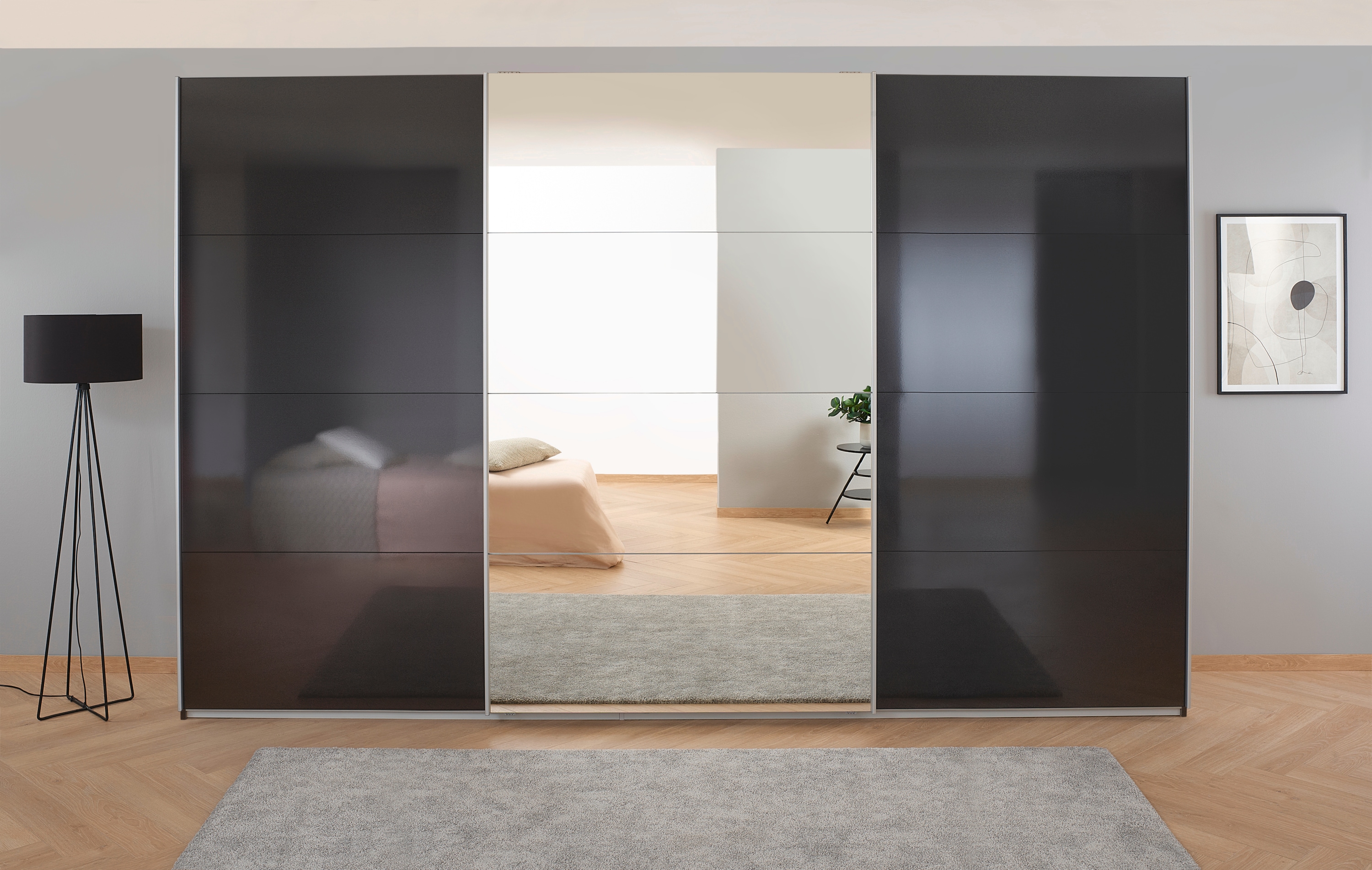 OTTO home Kleiderschrank "Mehrzweckschrank Aktenschrank Möbel Mietswohnung Schlafzimmer KOLUNA" 3 Ausstattungen BASIC/CLASSIC/PREMIUM (inkl. SOFT-CLOSE-FUNKTION), Breiten 203/271/315/360cm Höhen 210/229 Hochglanzfront MADE IN GERMANY