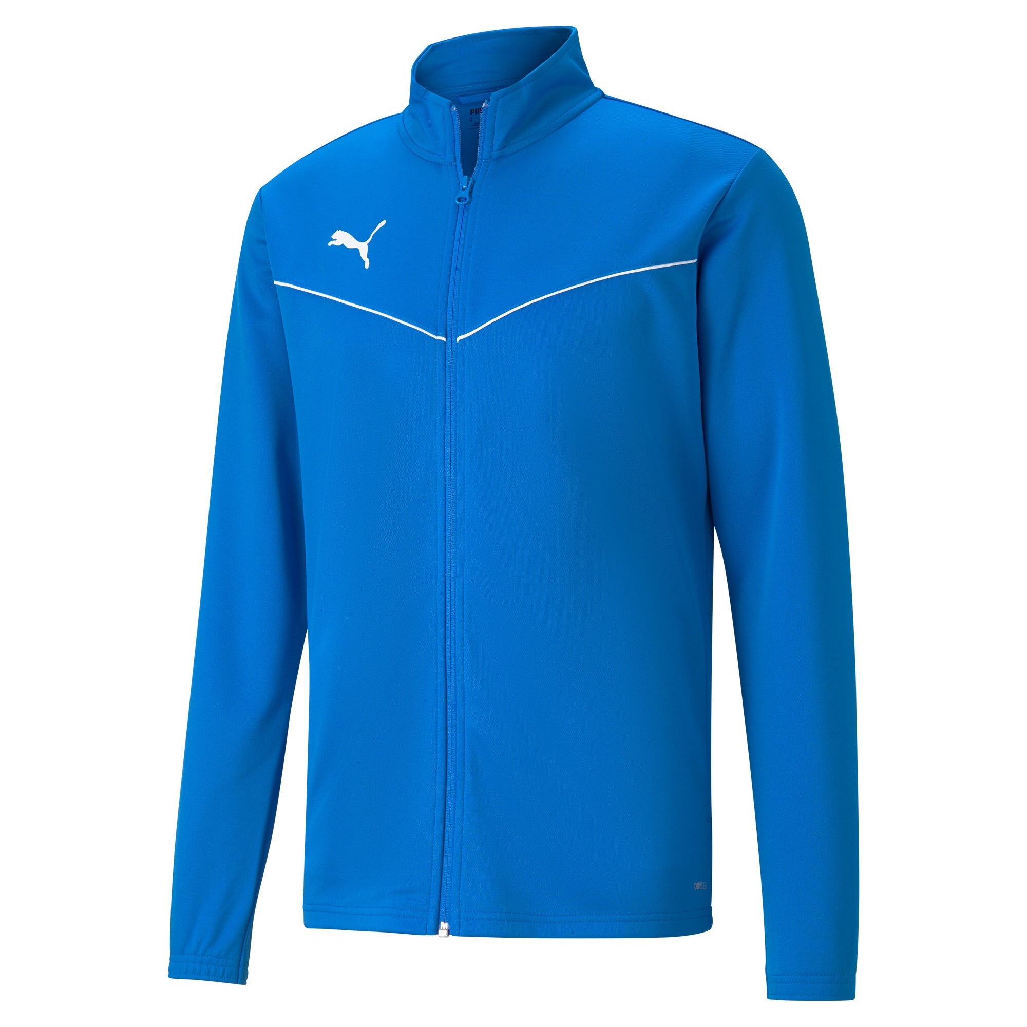 PUMA Trainingsjacke "TEAMRISE TRAINING POLY JACKET" ohne Kapuze sportlicher Stil mit kontrastfarbener Paspelierung
