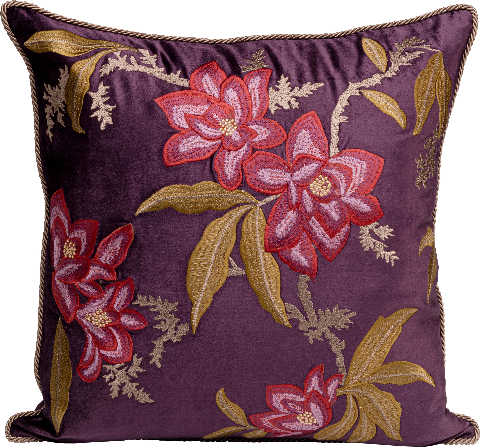 Kare Design Dekokissen "Lovely Flowers, Kissenhülle mit Füllung, 50x50 cm" stützt Kopf und Nacken angenehm und sorgt für erholsamen Schlaf