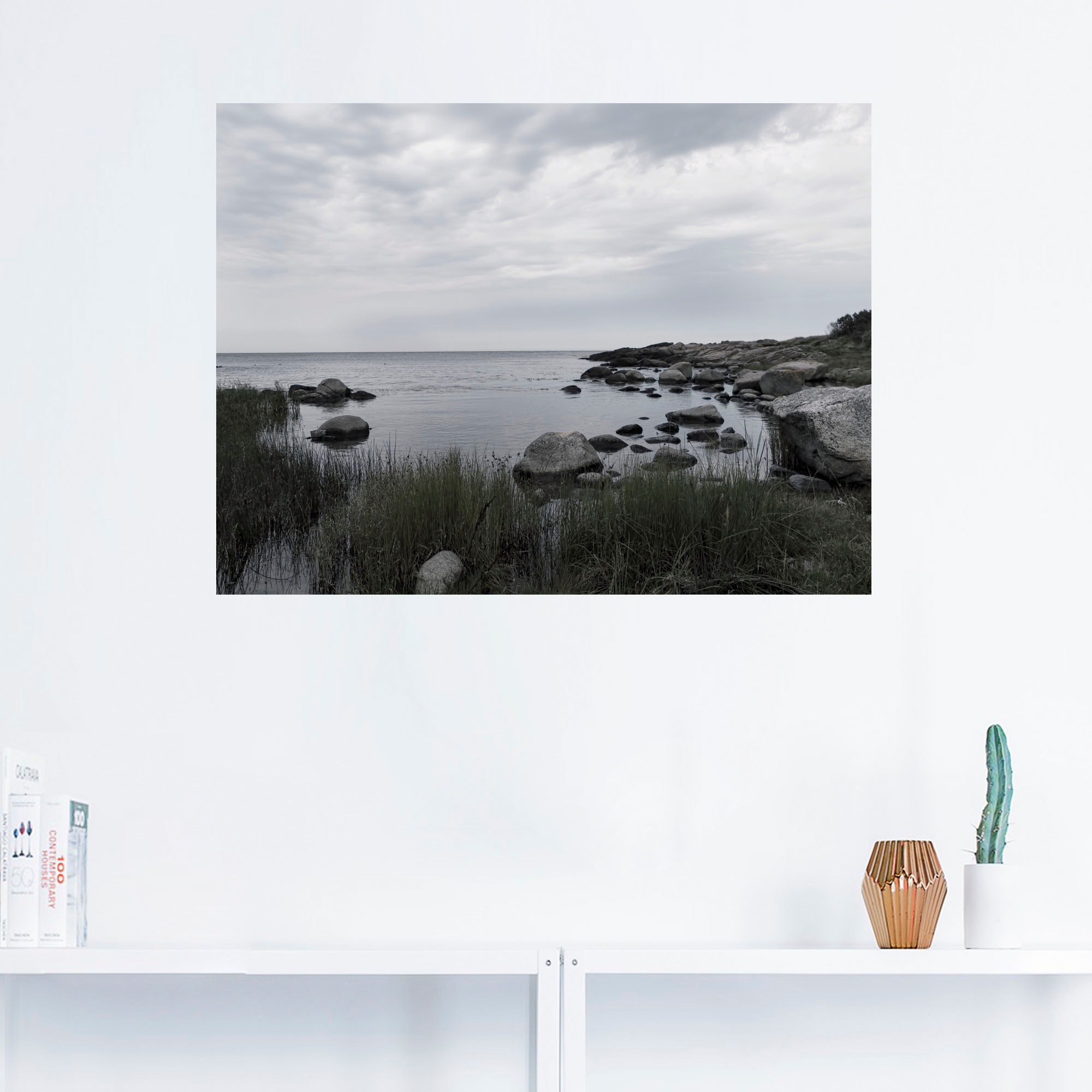 Artland Wandbild "Einsame Bucht am Meer", Gewässer, (1 St.), als Leinwandbi günstig online kaufen