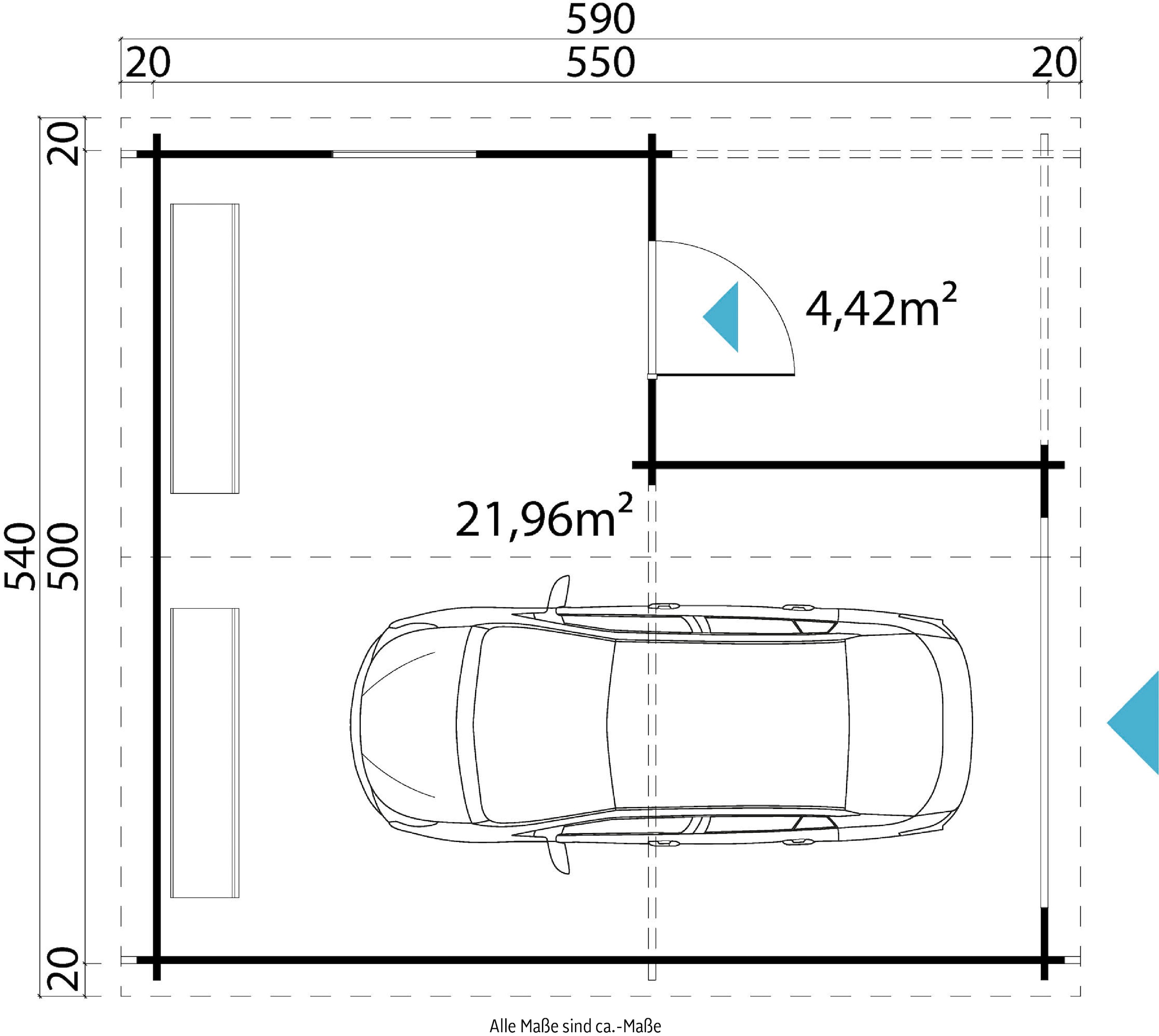 »Nevis«, zusätzliche MAJA Eingang) BAUR | LASITA Garage (Mit bestellen