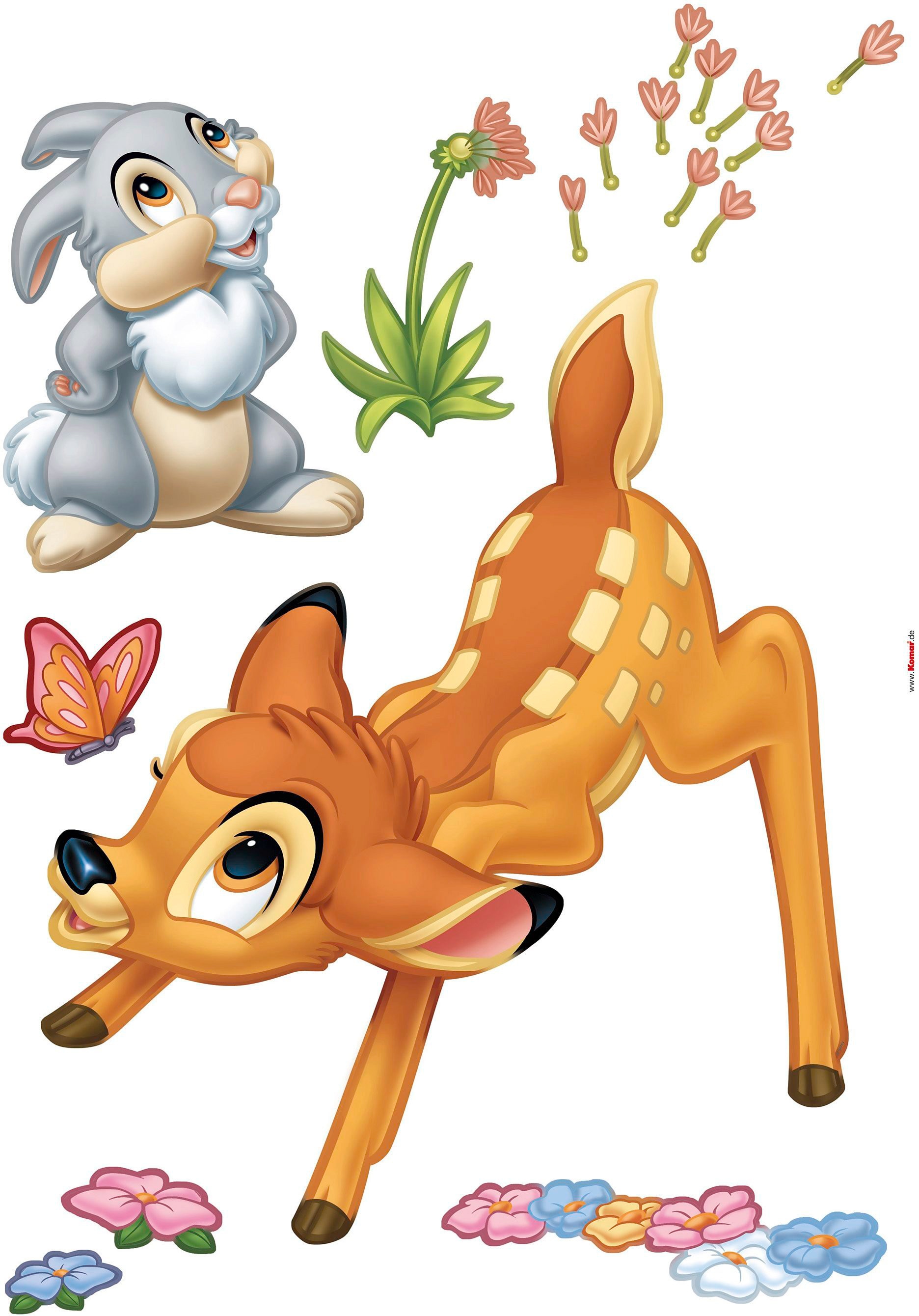 Komar Wandtattoo "Bambi - Größe 50 x 70 cm" selbstklebend, Wandsticker, Kinderzimmer