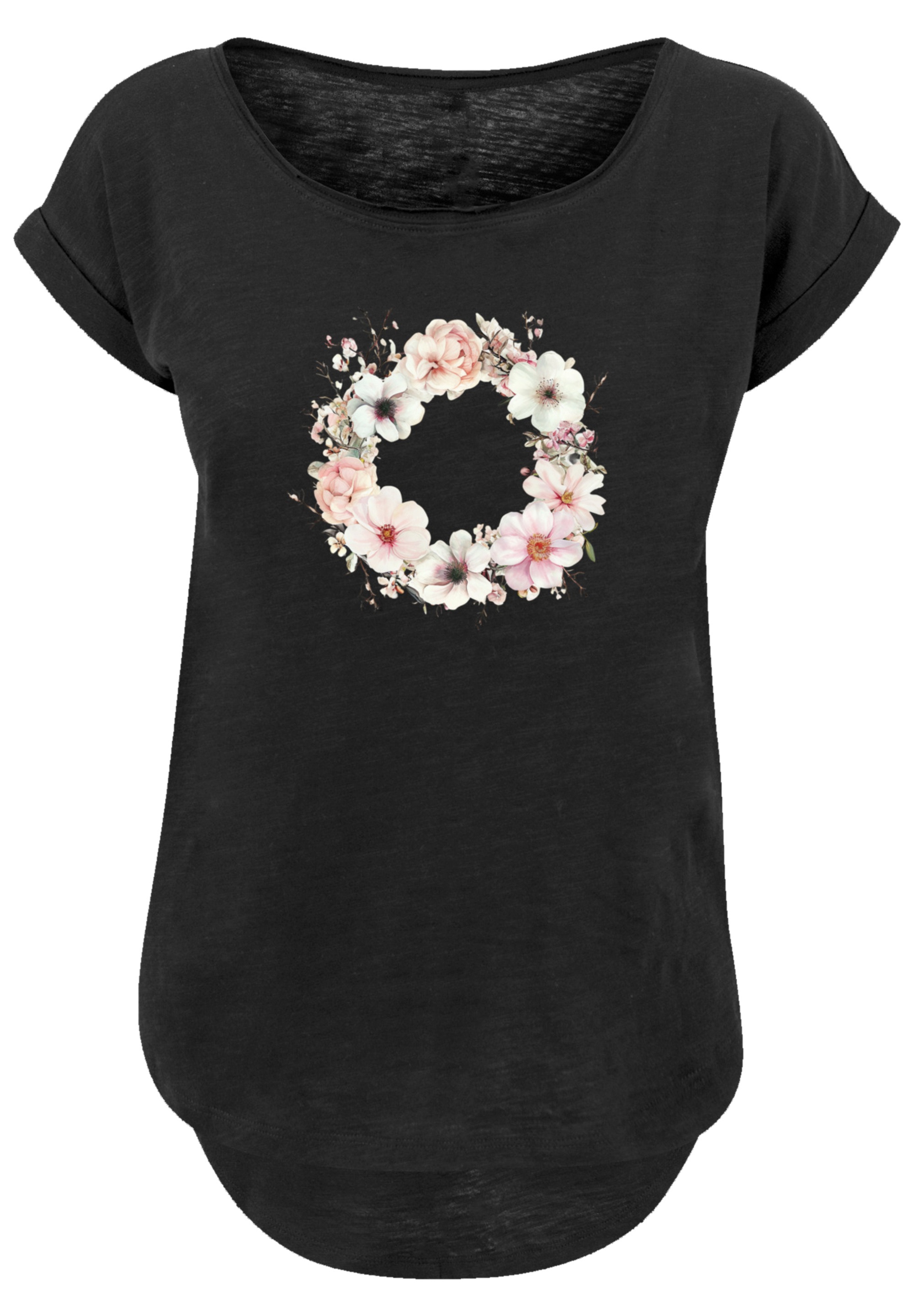 F4NT4STIC T-Shirt »Rosa Blumenkranz«, Premium Qualität