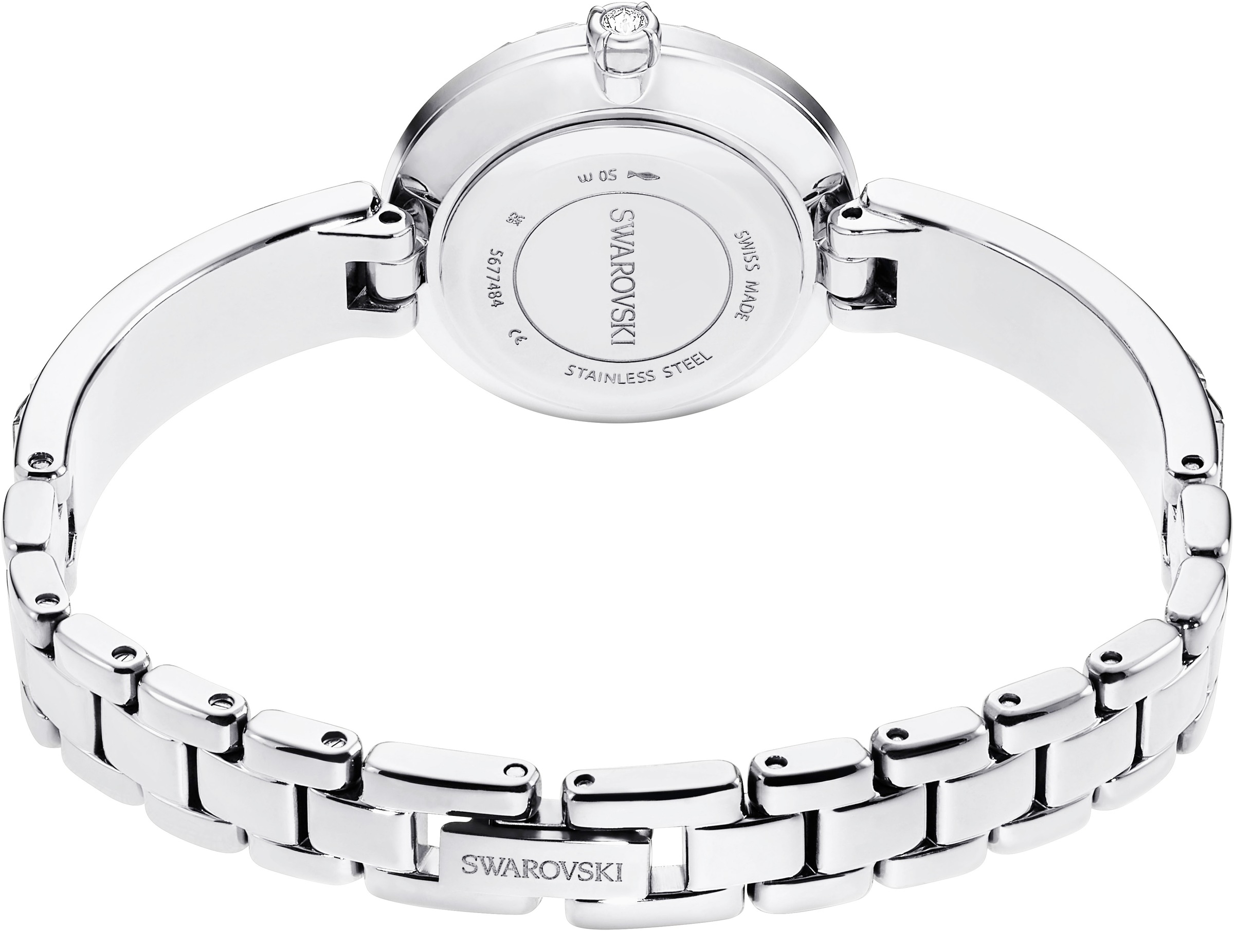 Swarovski Quarzuhr »MATRIX BANGLE«, Armbanduhr, Damenuhr, analog, Swarovski®-Kristalle, Swiss Made