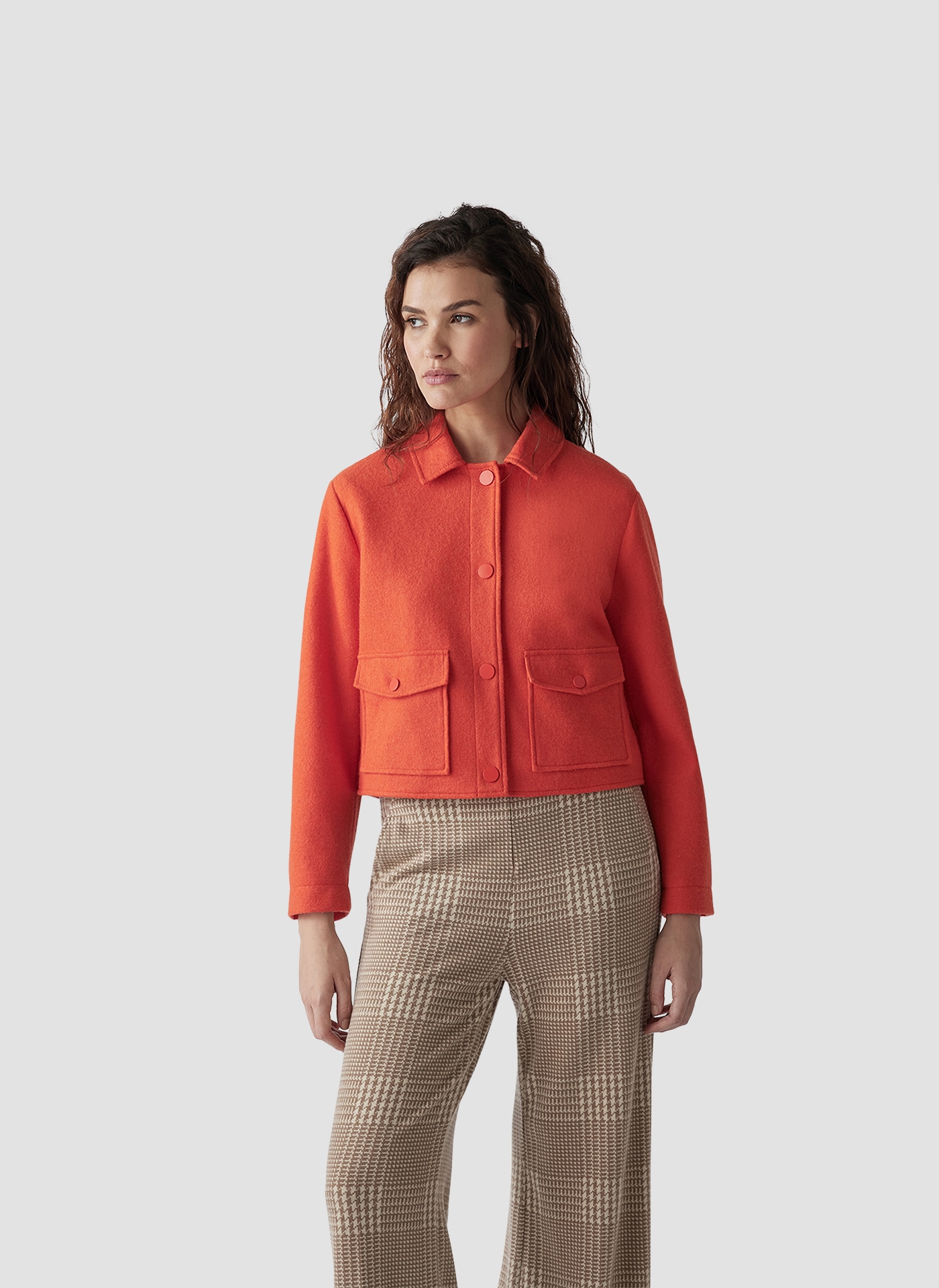 Blouson »LeComte Kurzjacke in leuchtendem Orange für einen trendigen Look«