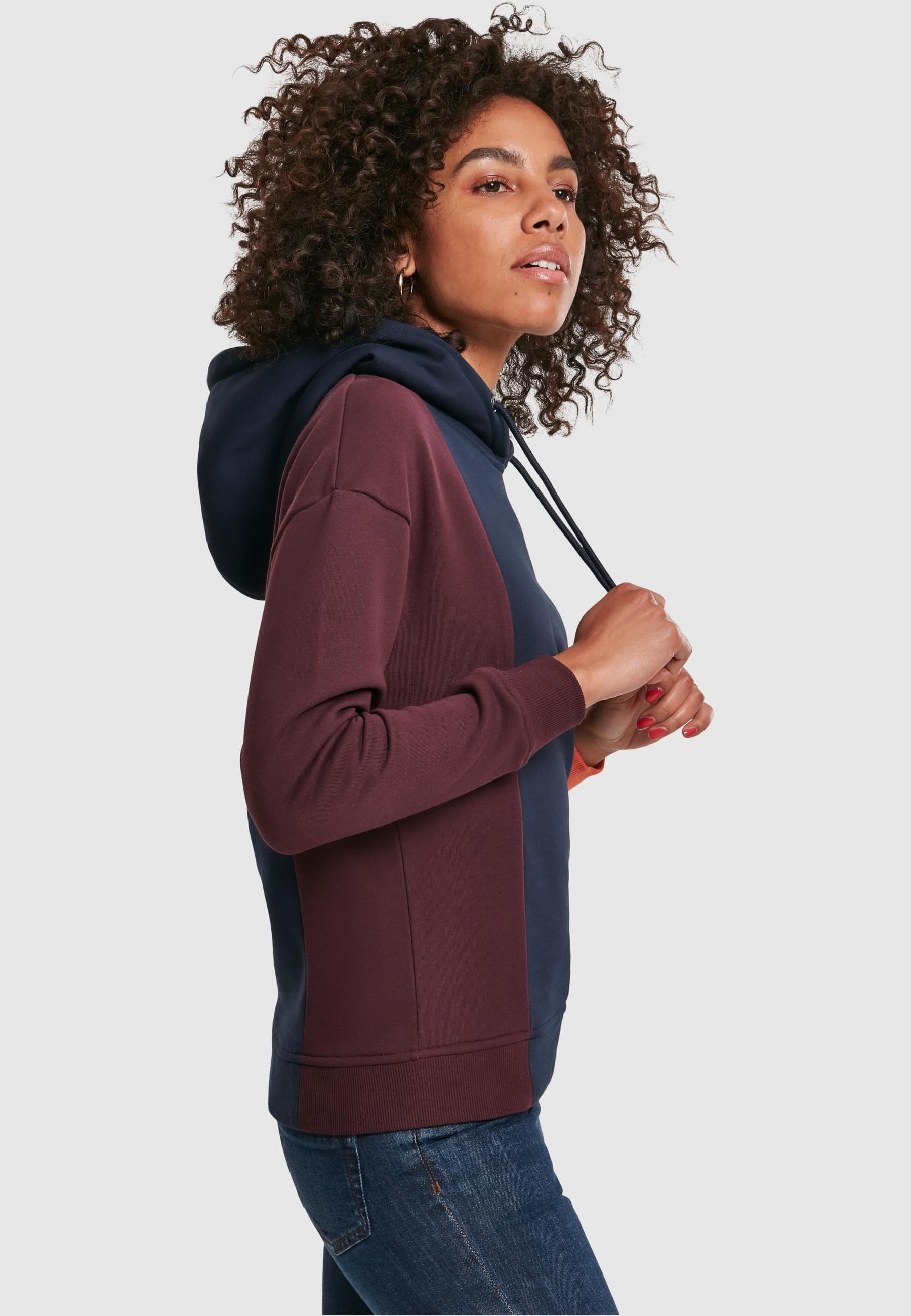 URBAN CLASSICS Rundhalspullover »Urban Classics Damen Ladies Tripple Hoody«, (1 tlg.)