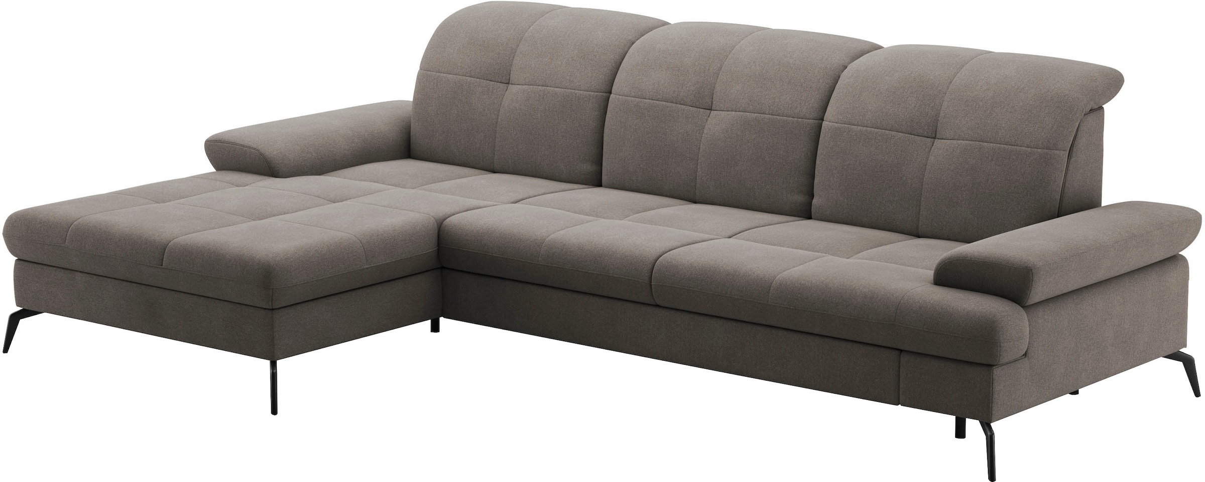 sit&more Ecksofa »Amica, L-Form, inkl. Sitztiefenverstellung & Armteilverstellung«, wahlweise mit Bettfunktion, Bettkasten und Kopfteilverstellung