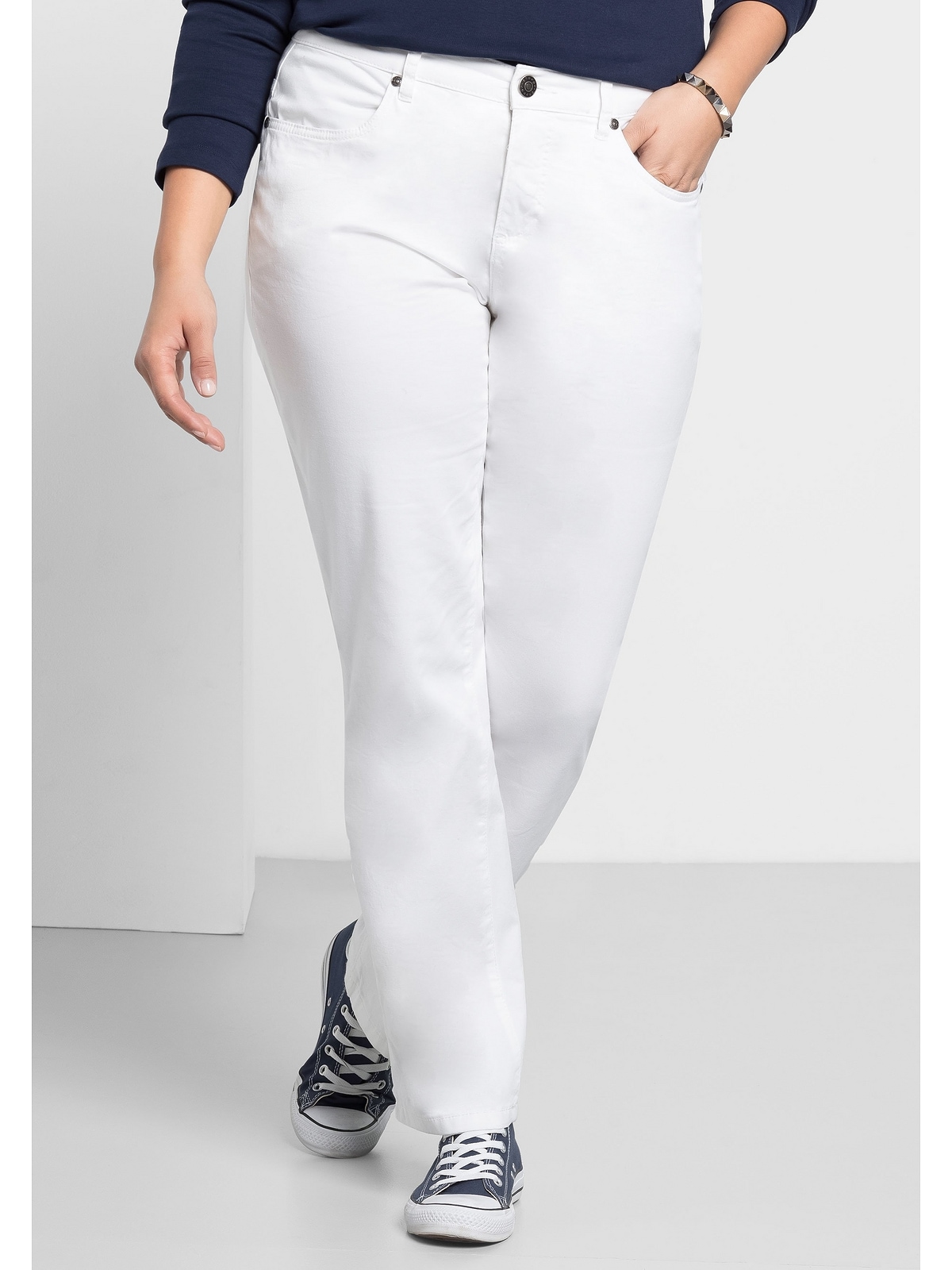 Sheego Stretch-Hose "Große Größen", elastische Twill-Qualität