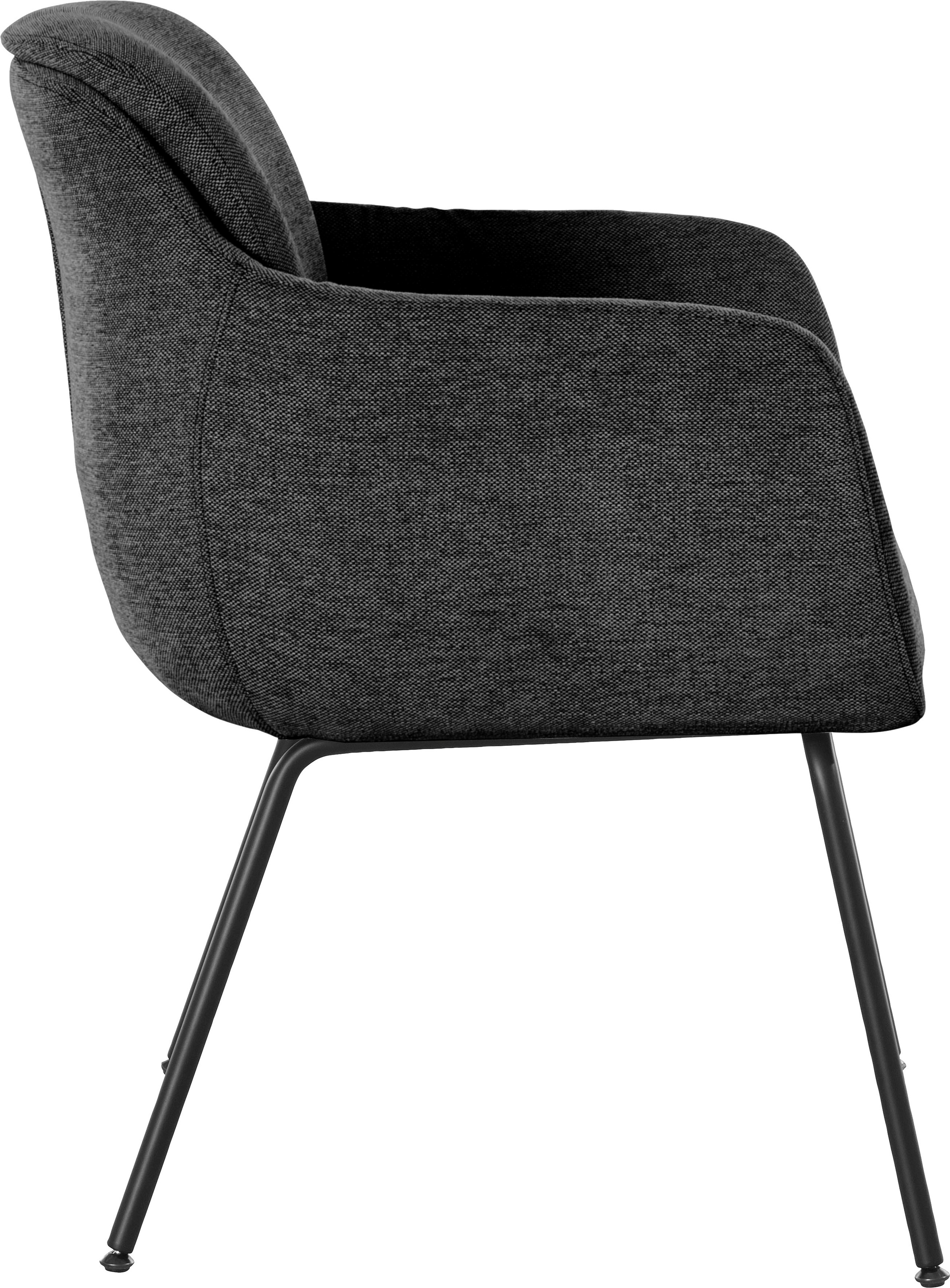LeGer Home by Lena Gercke Esszimmerstuhl »Donnica, TOPSELLER!«, Webstoff, pflegeleichter Webstoff, schwarzen Metallbeinen