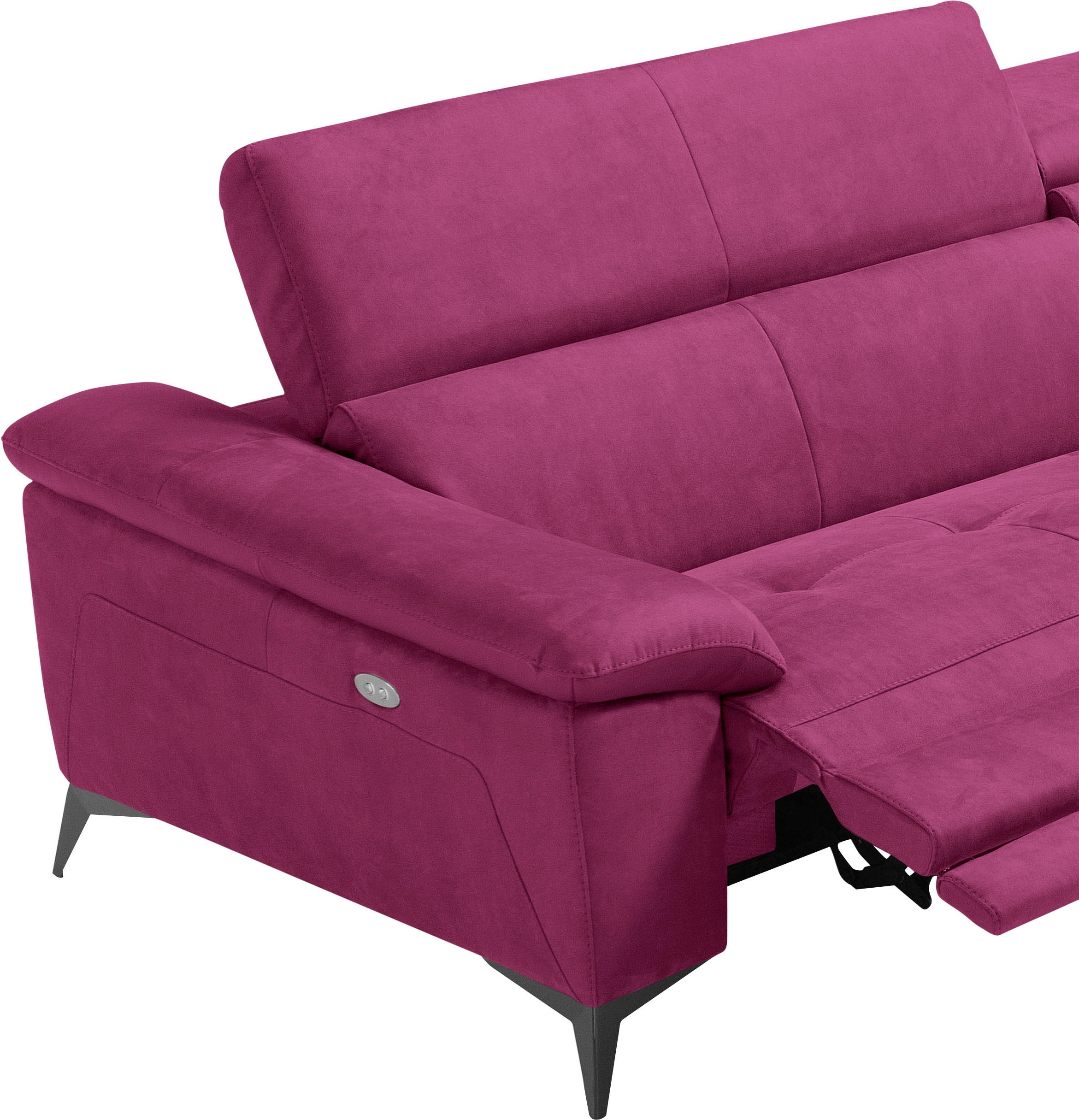 Thumbnail - Egoitaliano Ecksofa "Martine, Multifunktionssofa mit Komfortfunktionen, edel und bequem" mit Ottomane, elektrischer Rela...