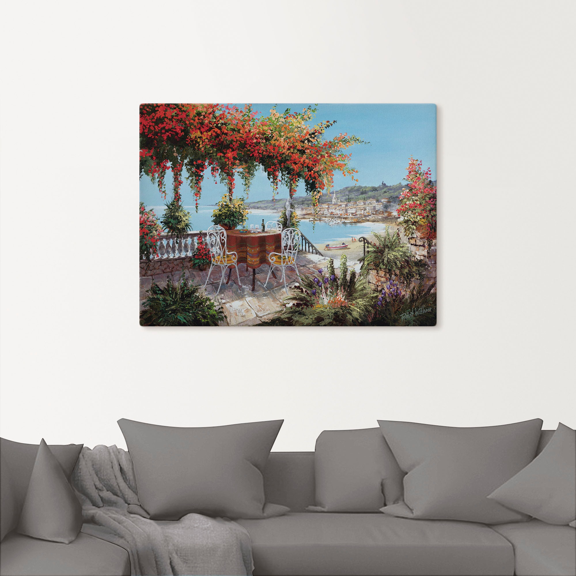 Artland Wandbild "Macht mein Tag perfekt" Gewässer 1 Stk. tlg. als Leinwand günstig online kaufen