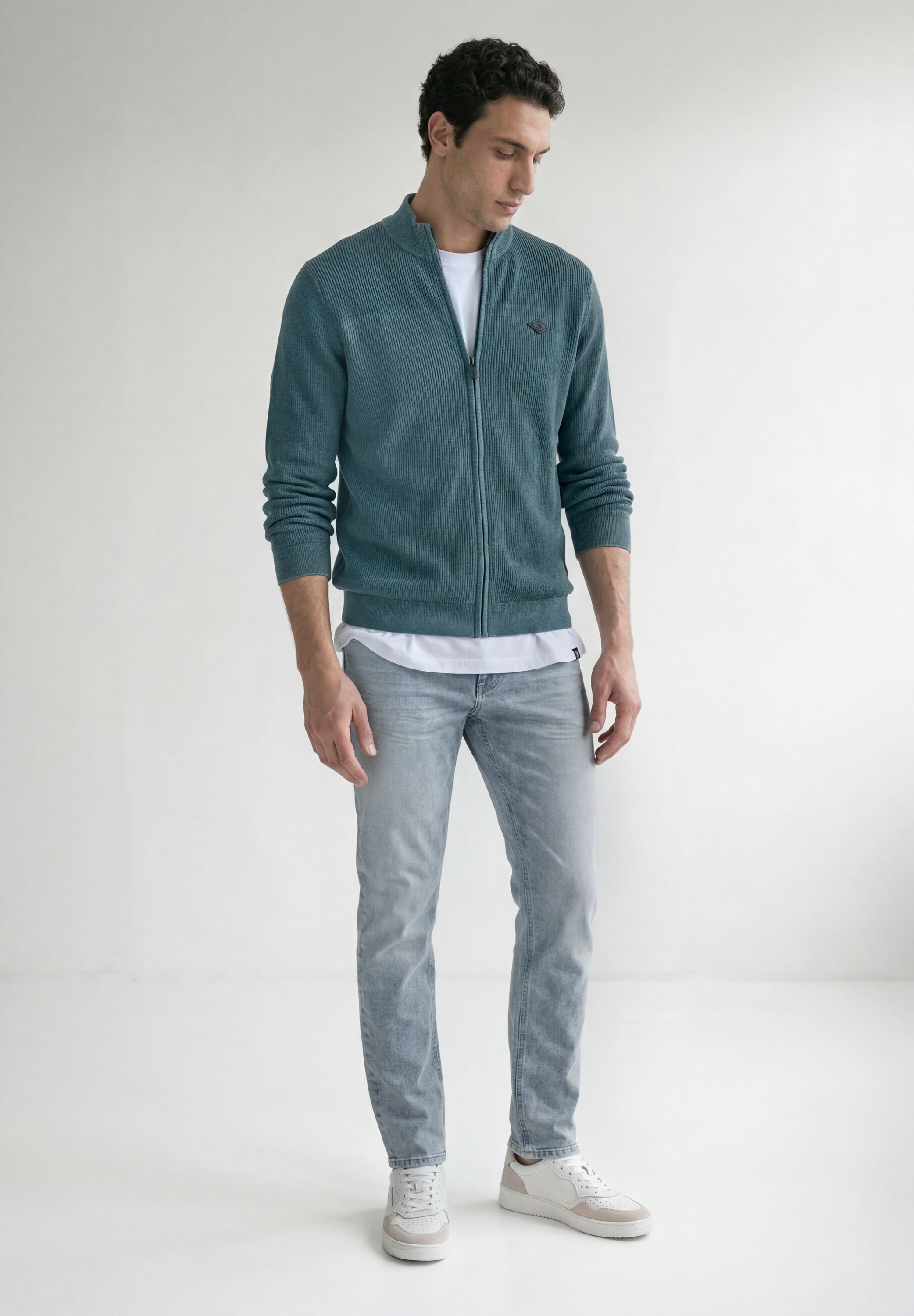 STREET ONE MEN Cardigan aus reiner Baumwolle