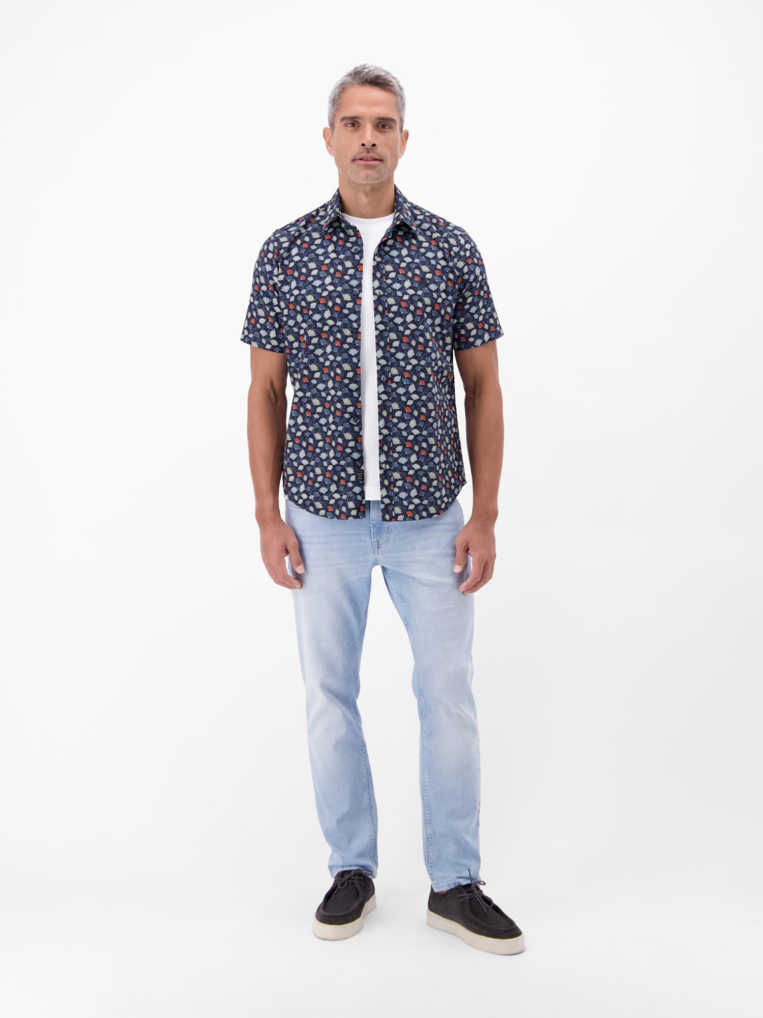 LERROS LKZ10405 Short Sleeve Shirt Navy Size M 5