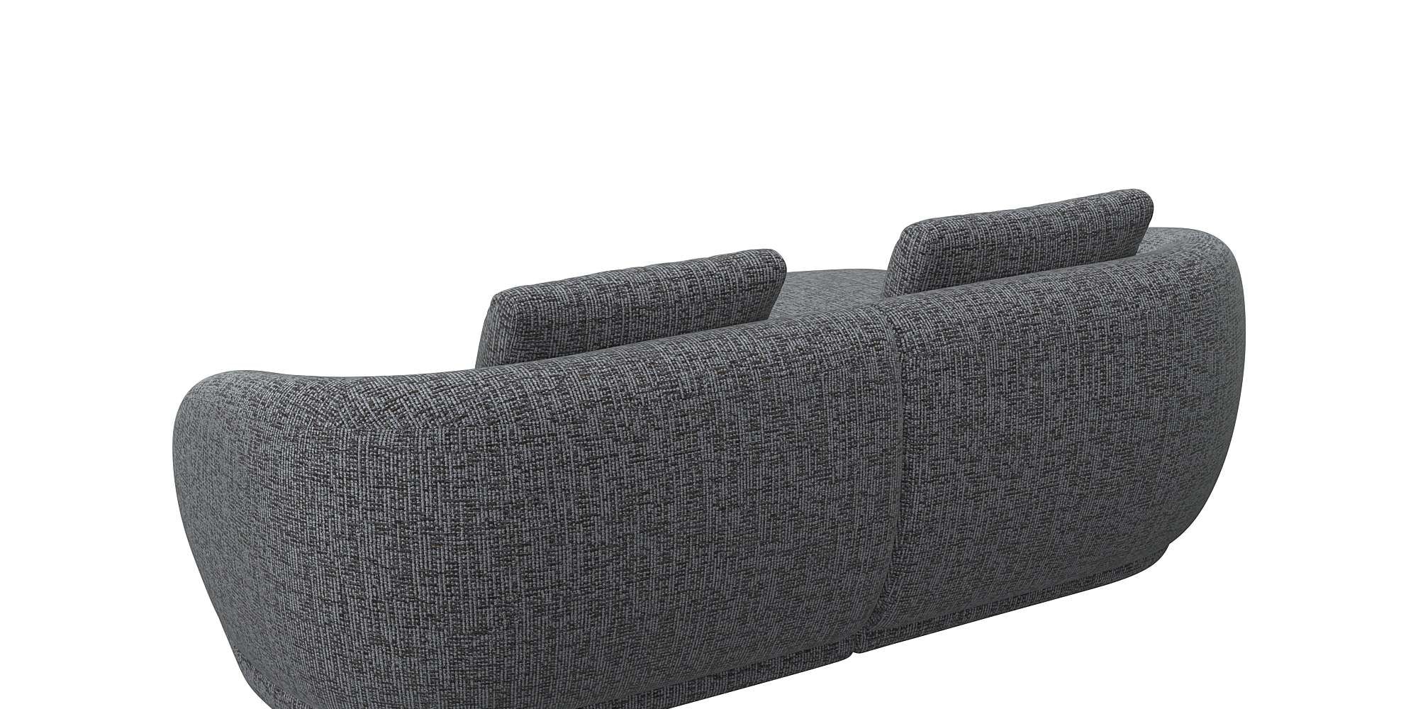 FLEXLUX Wohnlandschaft »Torino, rund, L-Form, Sofa-Ecke mit Recamiere, Longchair-Sofa«, Modernes, organisches Sofa-Design, Kaltschaum, Wellenunterfederung
