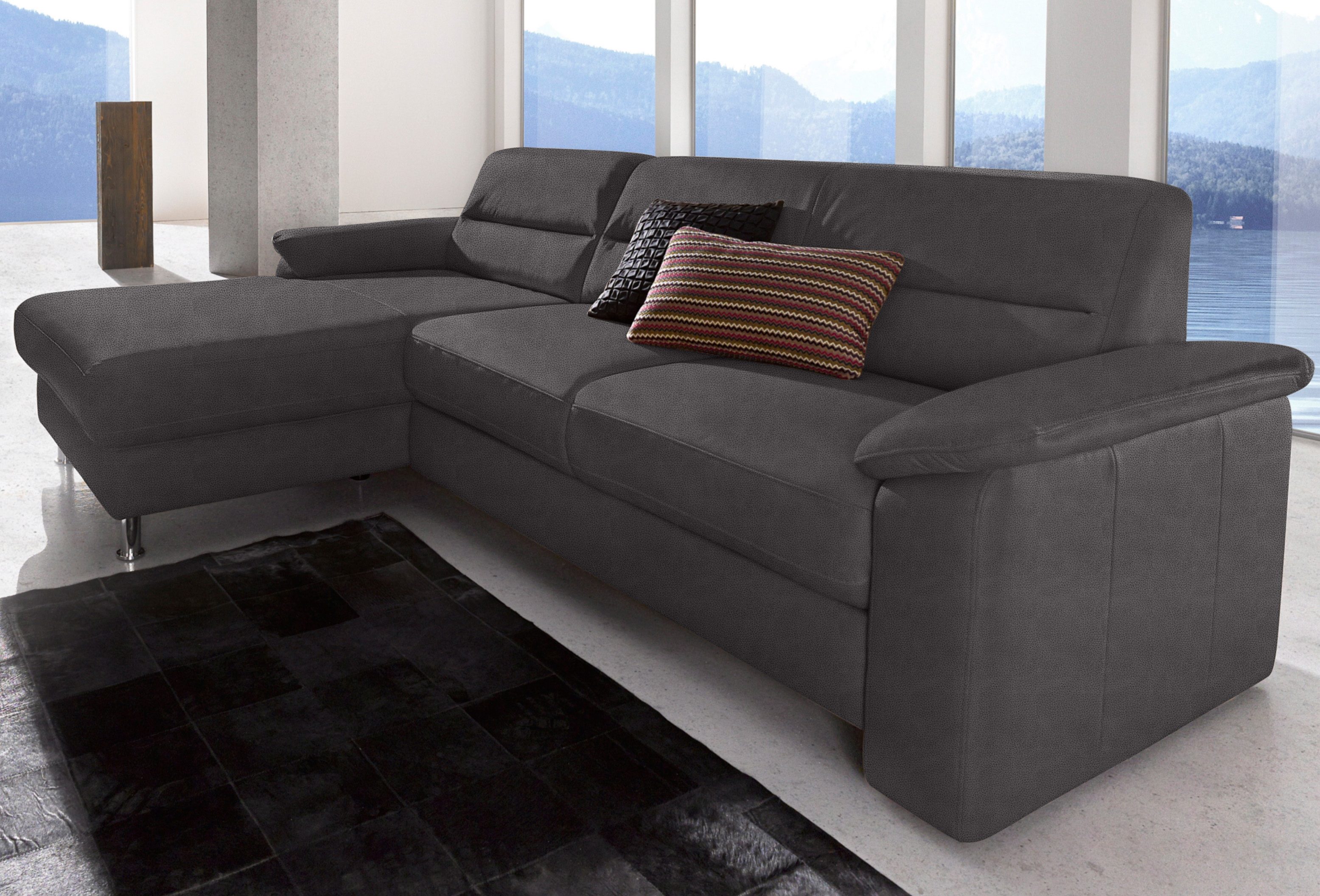 sit&more Ecksofa, inklusive Boxspring/Federkern-Polsterung, inklusive komfortablem Federkern, wahlweise mit Bettfunktion