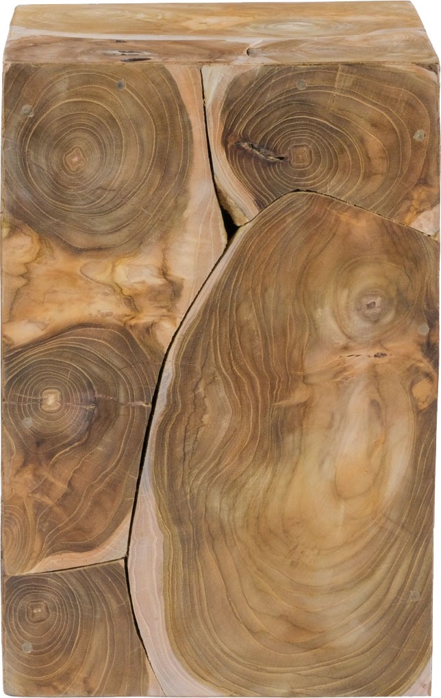 Kayoom Beistelltisch »Radix 425, hochwertiges Teakholz, Natur-Design«, (1 St.), Hochwertiges Teakholz, stabile Bauweise, detailreiche Handarbeit