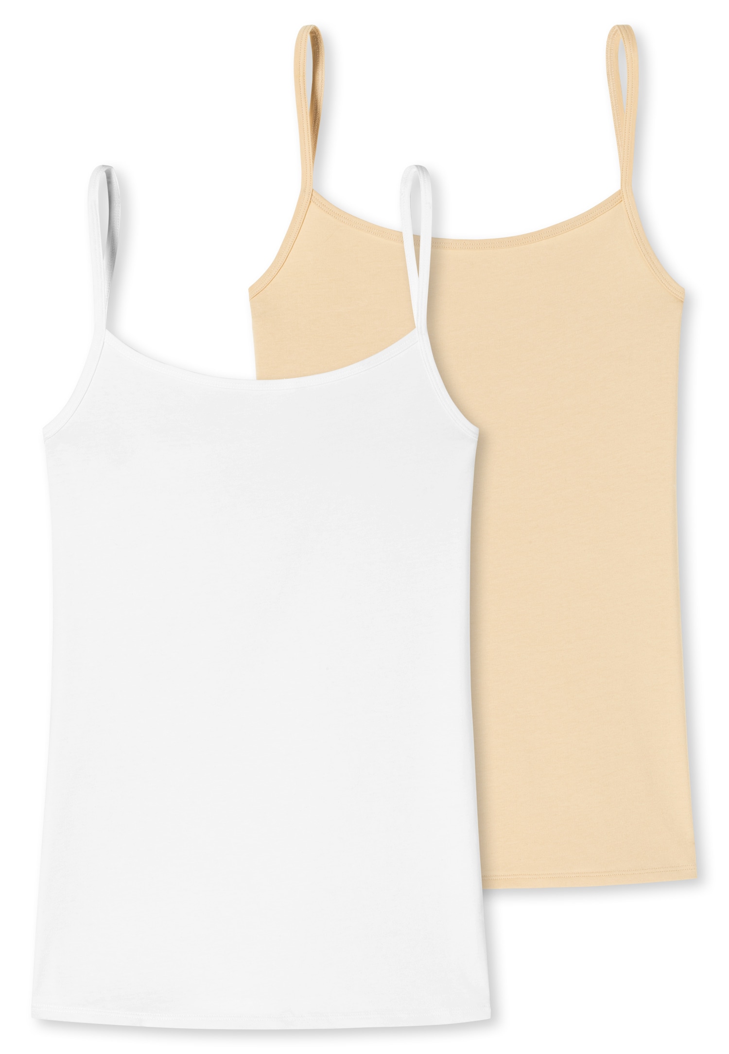 uncover by SCHIESSER Spaghettitop "Uncover Cotton" tiefer Rundhalsausschnitt, schmale Träger, elastisch, weich