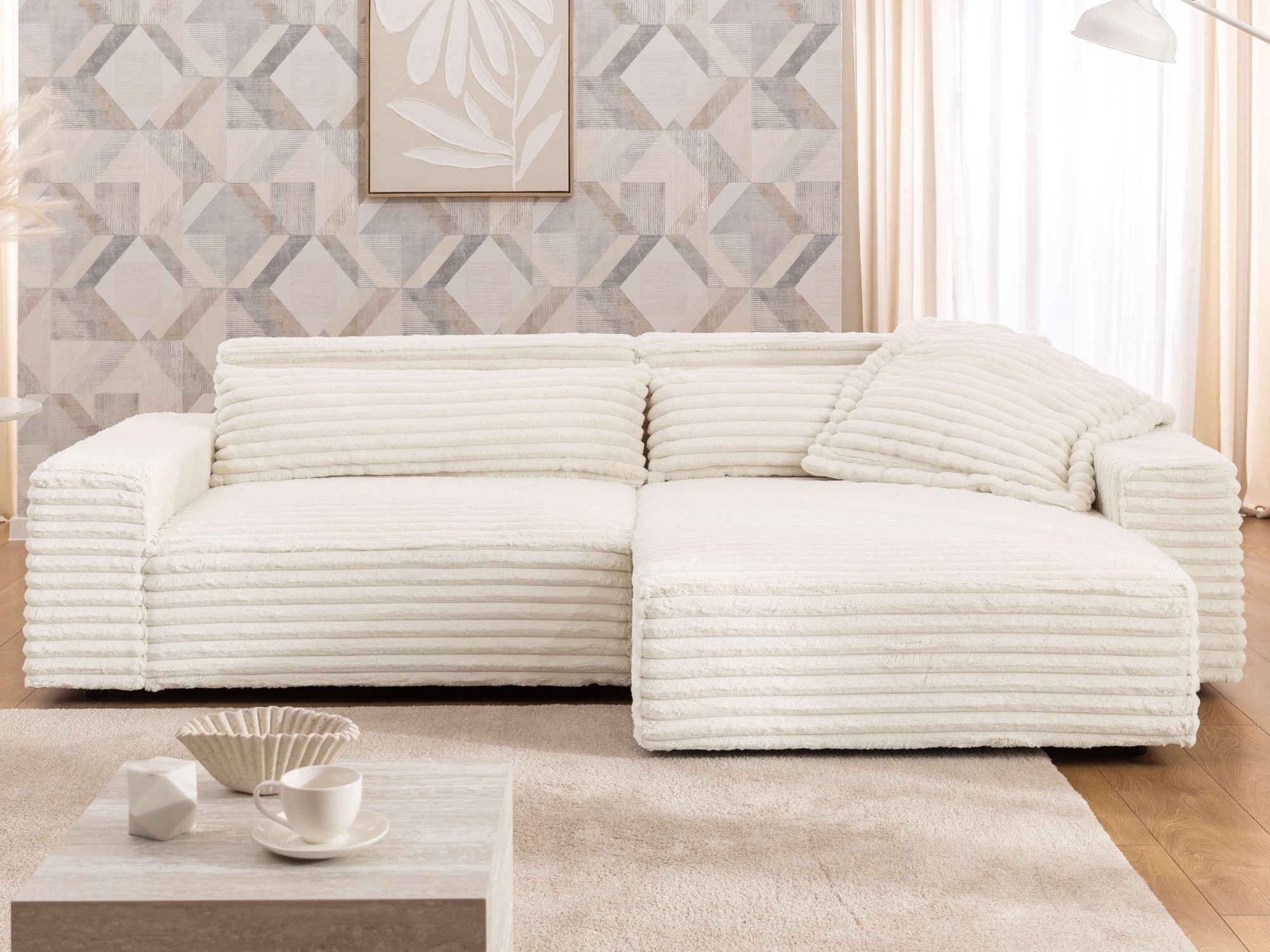 OTTO home Ecksofa "KINLEE Design-Sofa mit Recamiere rechts/links, Maße B/T/ günstig online kaufen