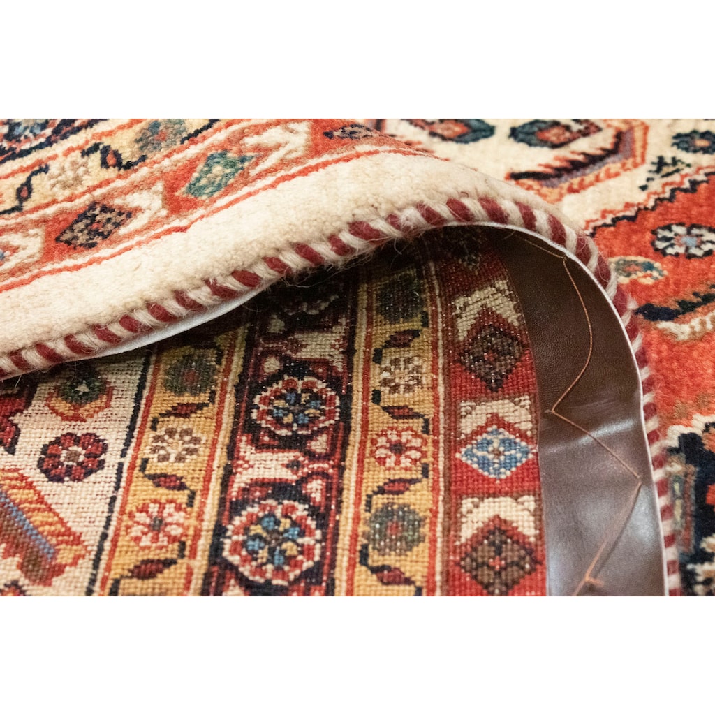 morgenland Wollteppich »Ghashghai Teppich handgeknüpft rot«, rechteckig