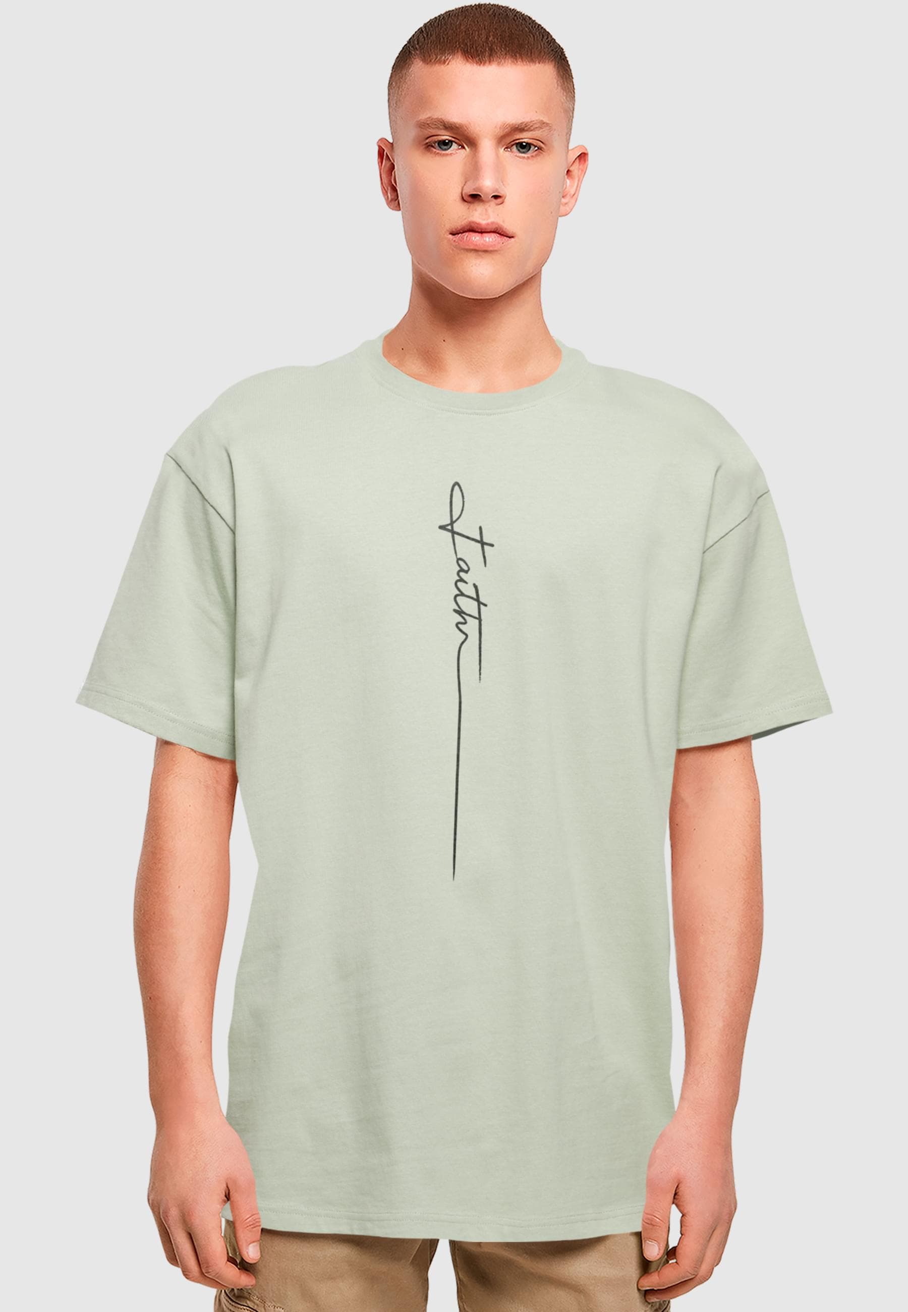 Merchcode T-Shirt »Merchcode Herren Faith Heavy Oversized Tee«, (1 tlg.)