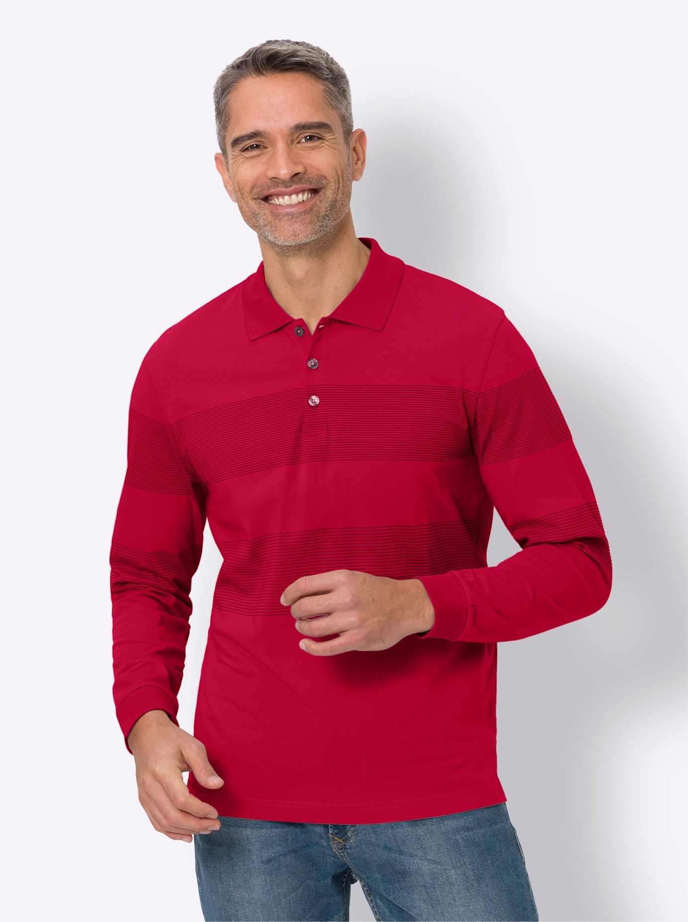Classic Poloshirt »Langarm-Poloshirt«, (1 tlg.)