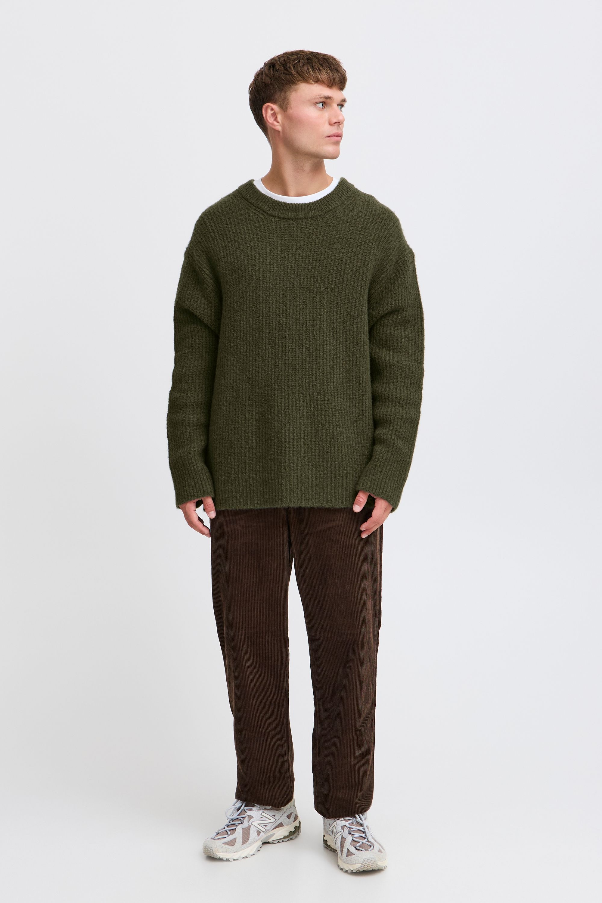 Solid Strickfleece-Pullover "Strickpullover SDNOHI" günstig online kaufen