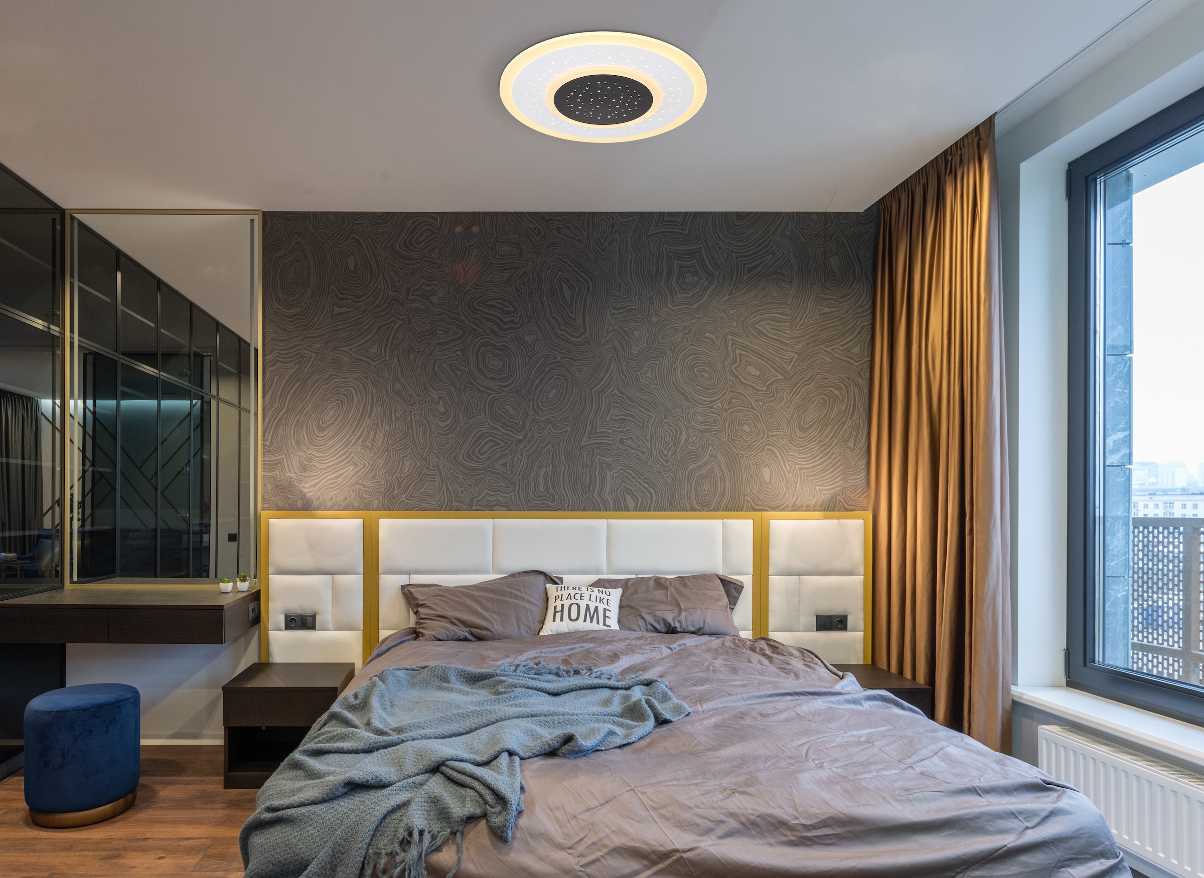 GLOBO LIGHTING LED Deckenleuchte »GISELL«, Leuchtmittel LED-Modul | LED fest integriert, Deckenlampe/rund/Wohnzimmer/Schlafzimmer/elegant