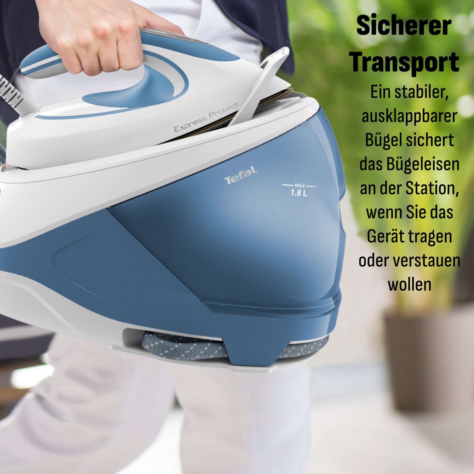 Tefal Dampfbügelstation »Express Protect« 7,5 Bar, Dampfstoß: 520 g/Min., Dauerdampfmenge: 130 g/Min., SV9202