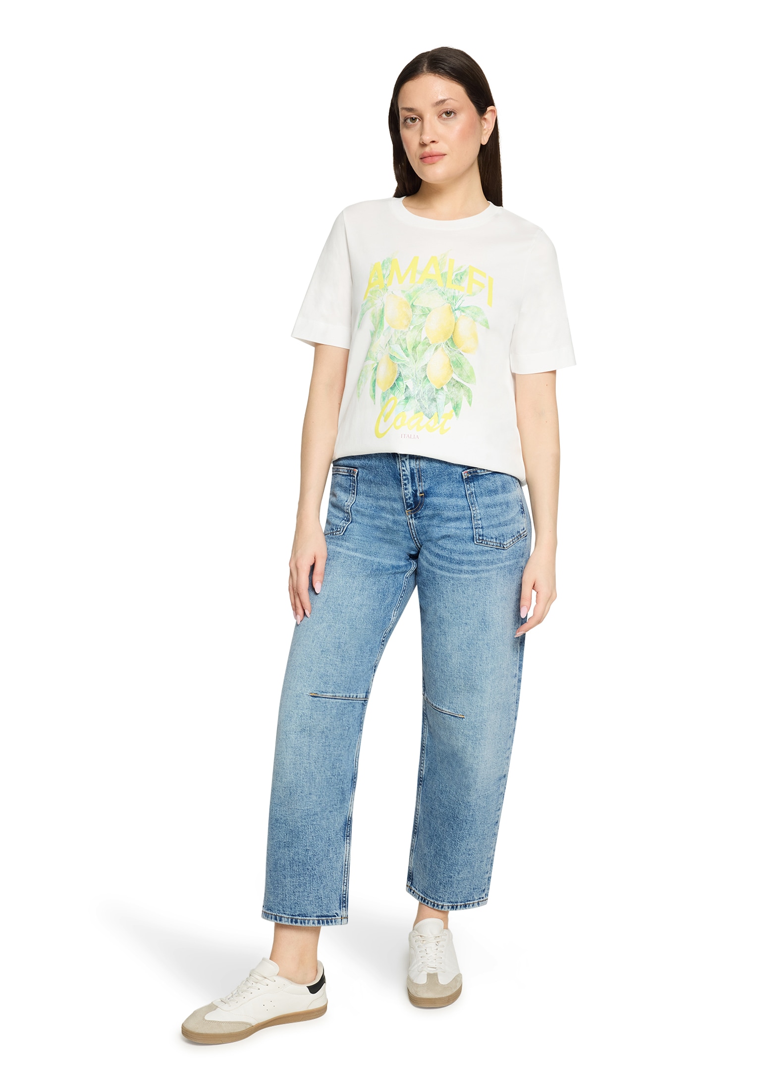 Cartoon Ankle-Jeans »Damen mit Bindegürtel«