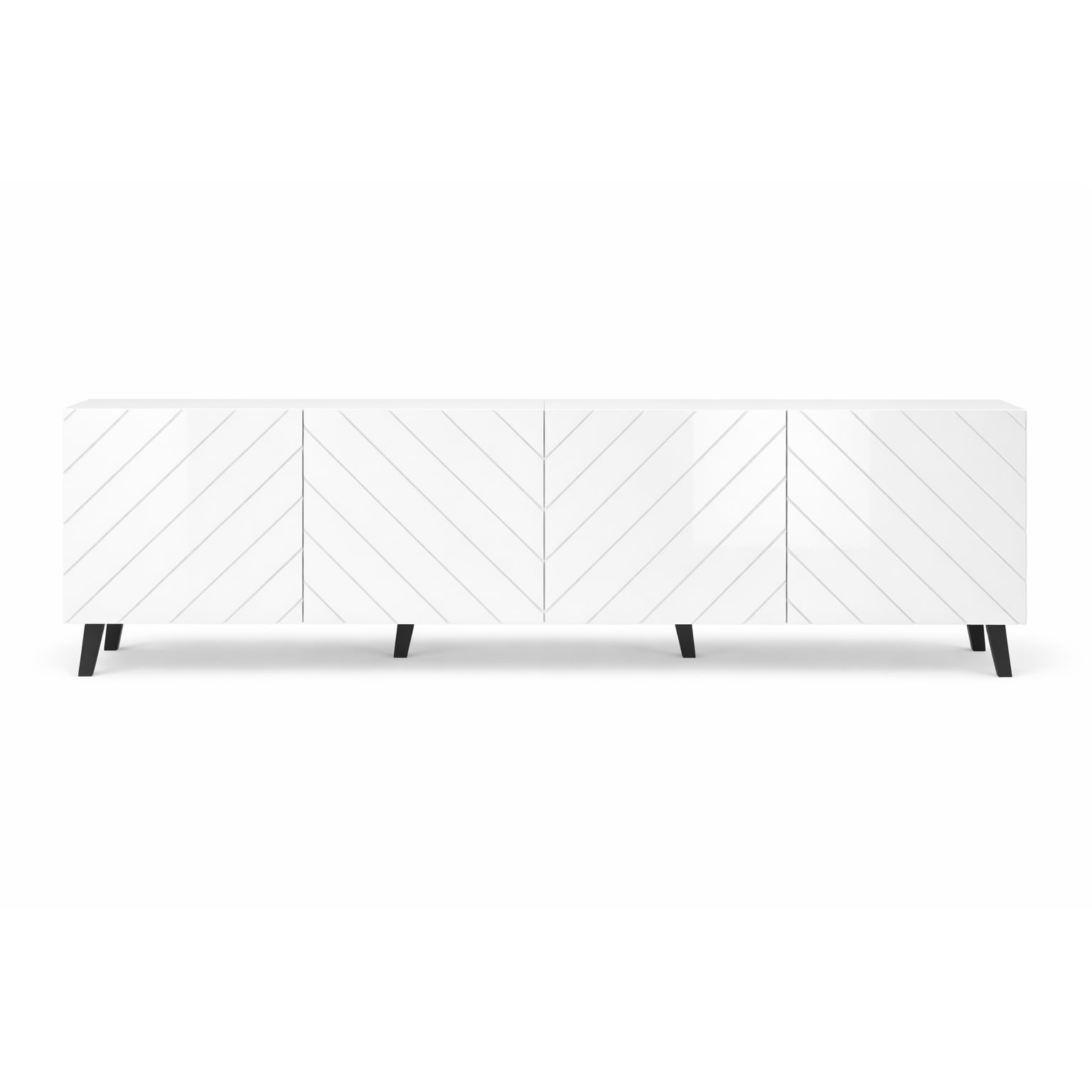 OTTO home Lowboard »HOLLY 2.0, TV-Board, TV-Kommode, TV-Schrank, TV-Unterschrank, TV-Möbel« Modernes lackiertes Hochglanz TV-Board, grifflos, Breite 200 cm