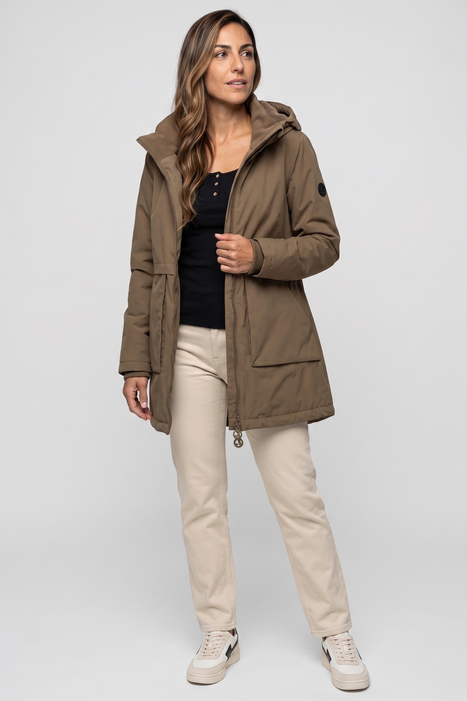 Alife & Kickin Winterjacke »Damen MaluAK A Winterjacke, Jacke« Kapuze am Stehkragen, Zwei-Wege-Reißverschluss, Regular Fit