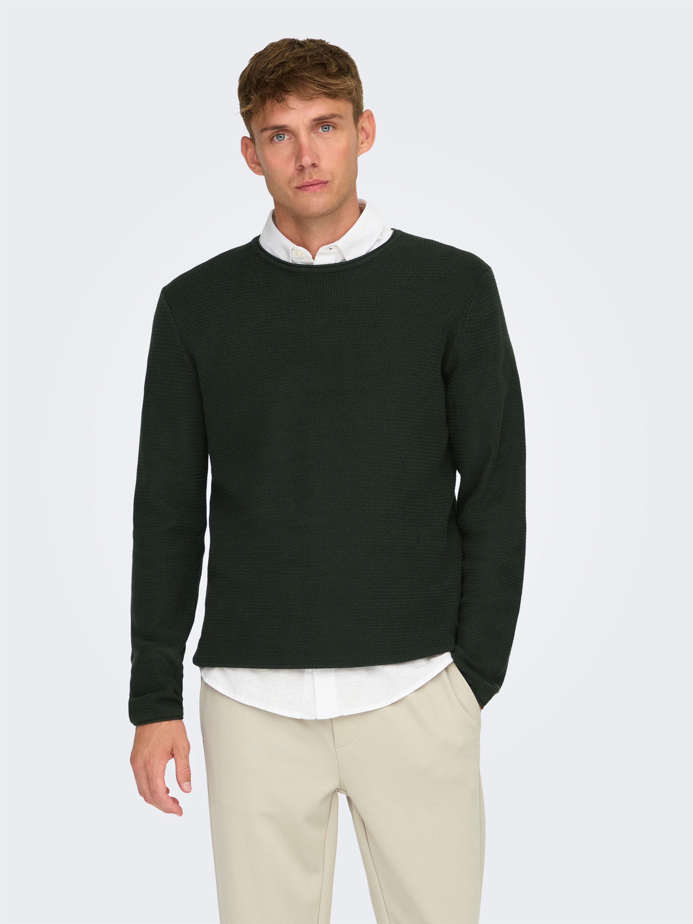ONLY & SONS Strickpullover »ONSERIC REG 12 STRUC CREW KNIT«
