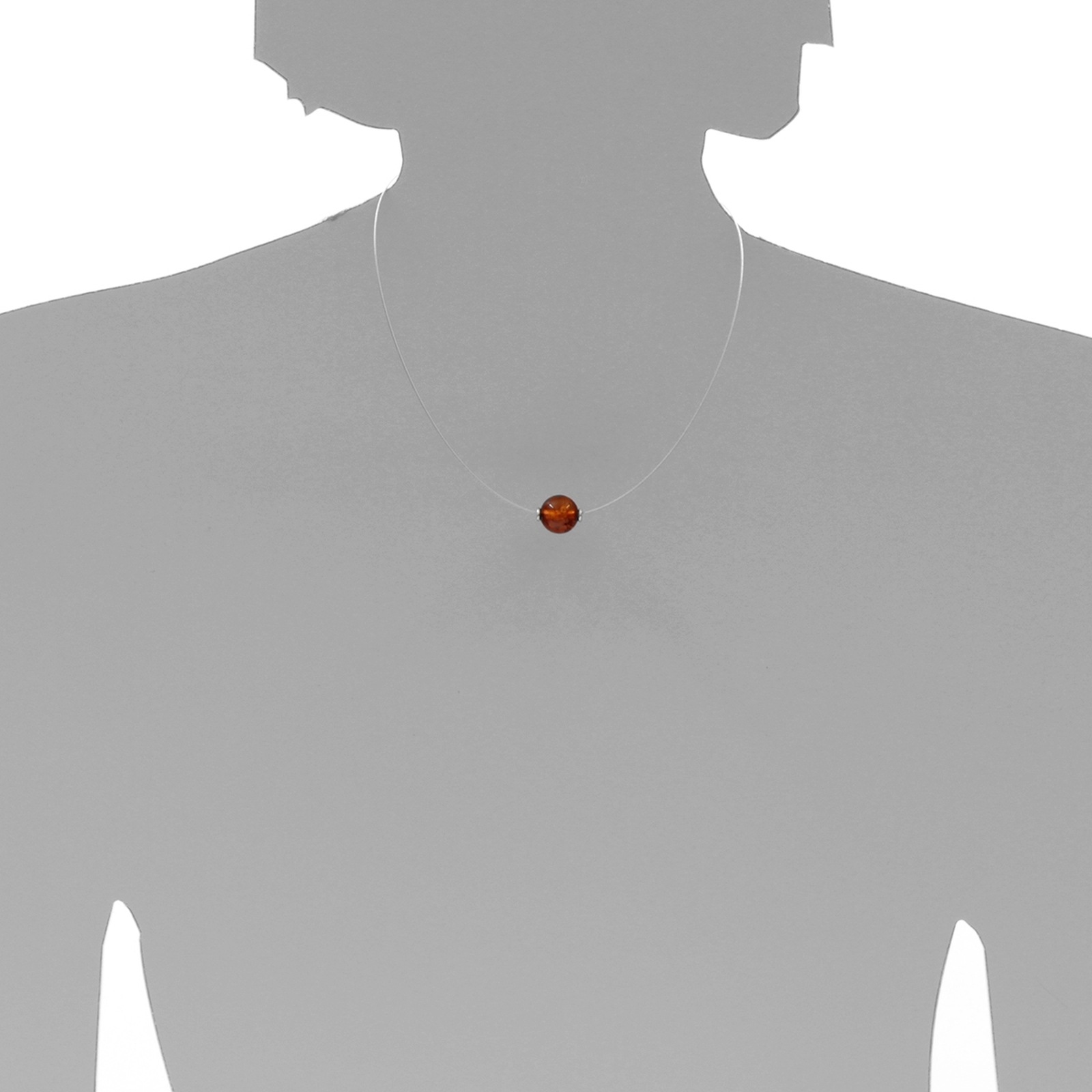 OSTSEE-SCHMUCK Collier »Ostsee-Schmuck Collier Bernsteinkugel 11 mm«, (1 tlg.)