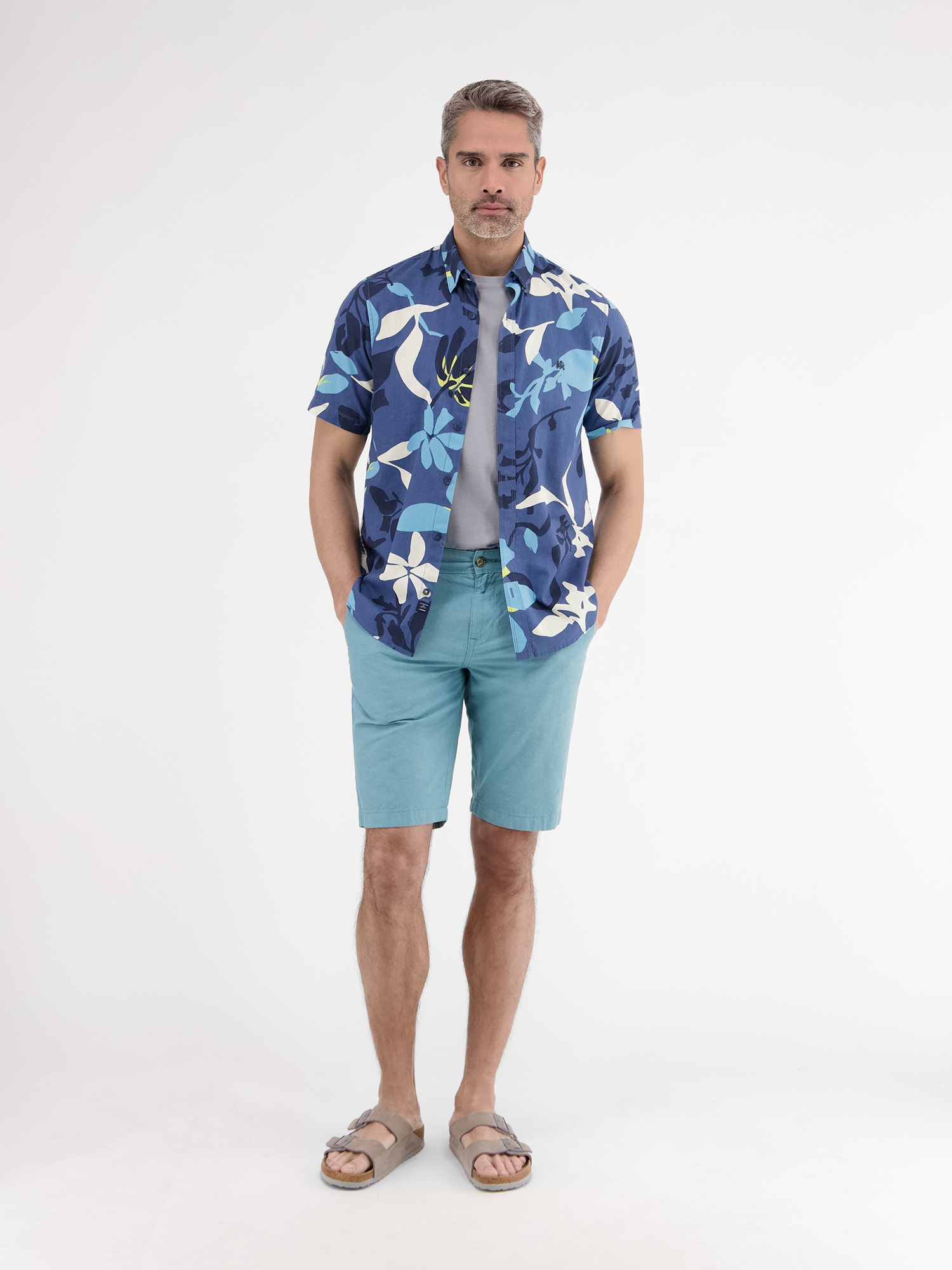 LERROS Chinoshorts »LERROS Chino-Bermuda mit Leinenanteil«