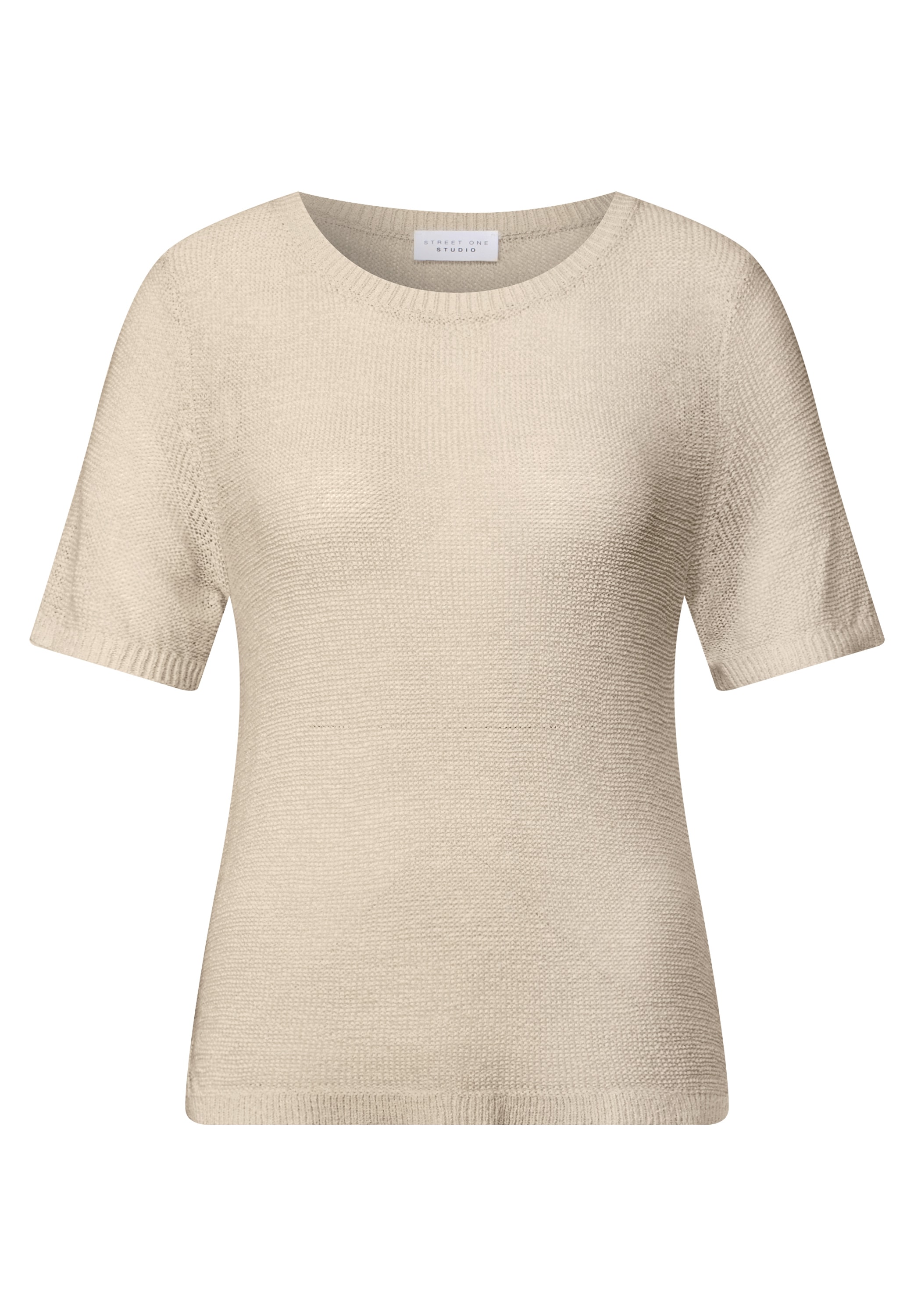 STREET ONE STUDIO Kurzarmpullover, mit grober Struktur