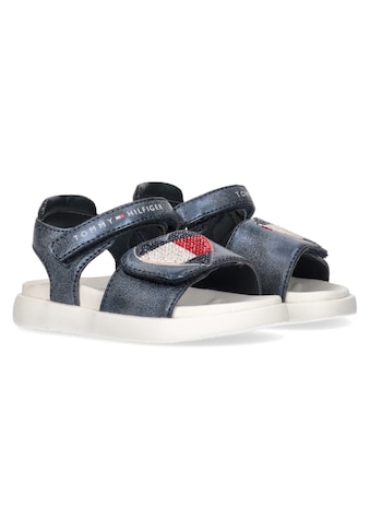 TOMMY HILFIGER Sandalai »STRASS HEART VELCRO SANDAL« ...