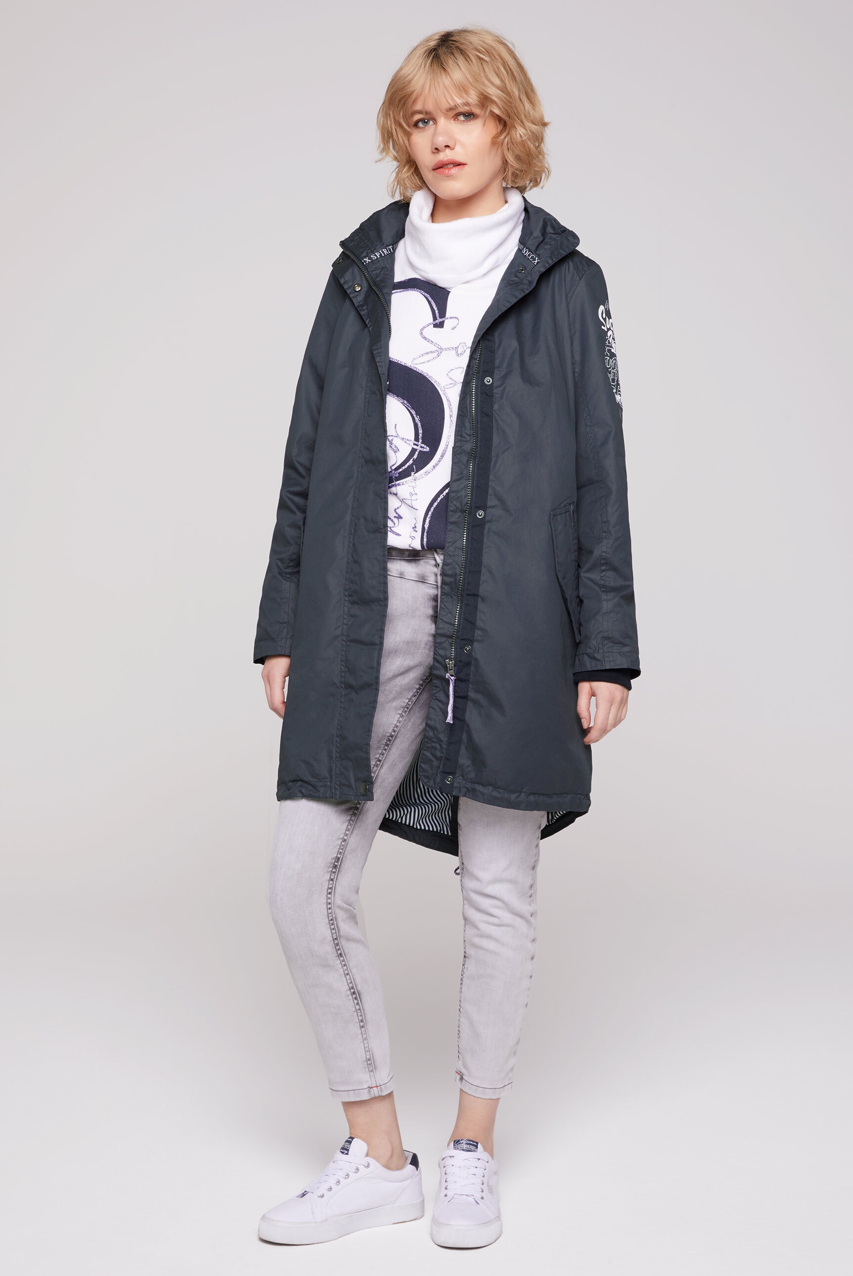SOCCX Parka, mit Kapuze, mit Windfangleiste