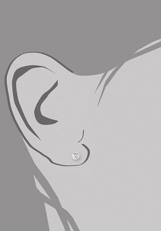 Paar Ohrstecker AMOR "9062263", bunt (silberfarben, weiß, kristallweiß), Ohrringe, Damen, 4mm, Silber 925 (Sterlingsilber), Made in Germany - mit Zirkonia (synth.) 3