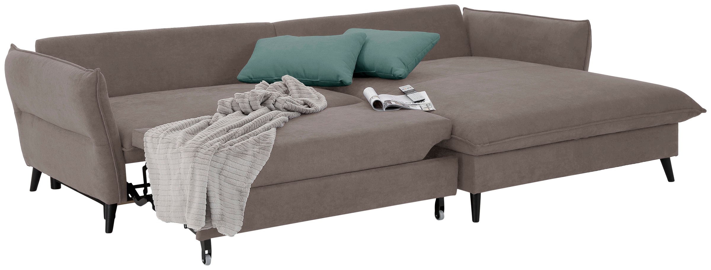 Home affaire Ecksofa »Tirano, L-Form«, wahlweise mit Bettfunktion und Bettkasten