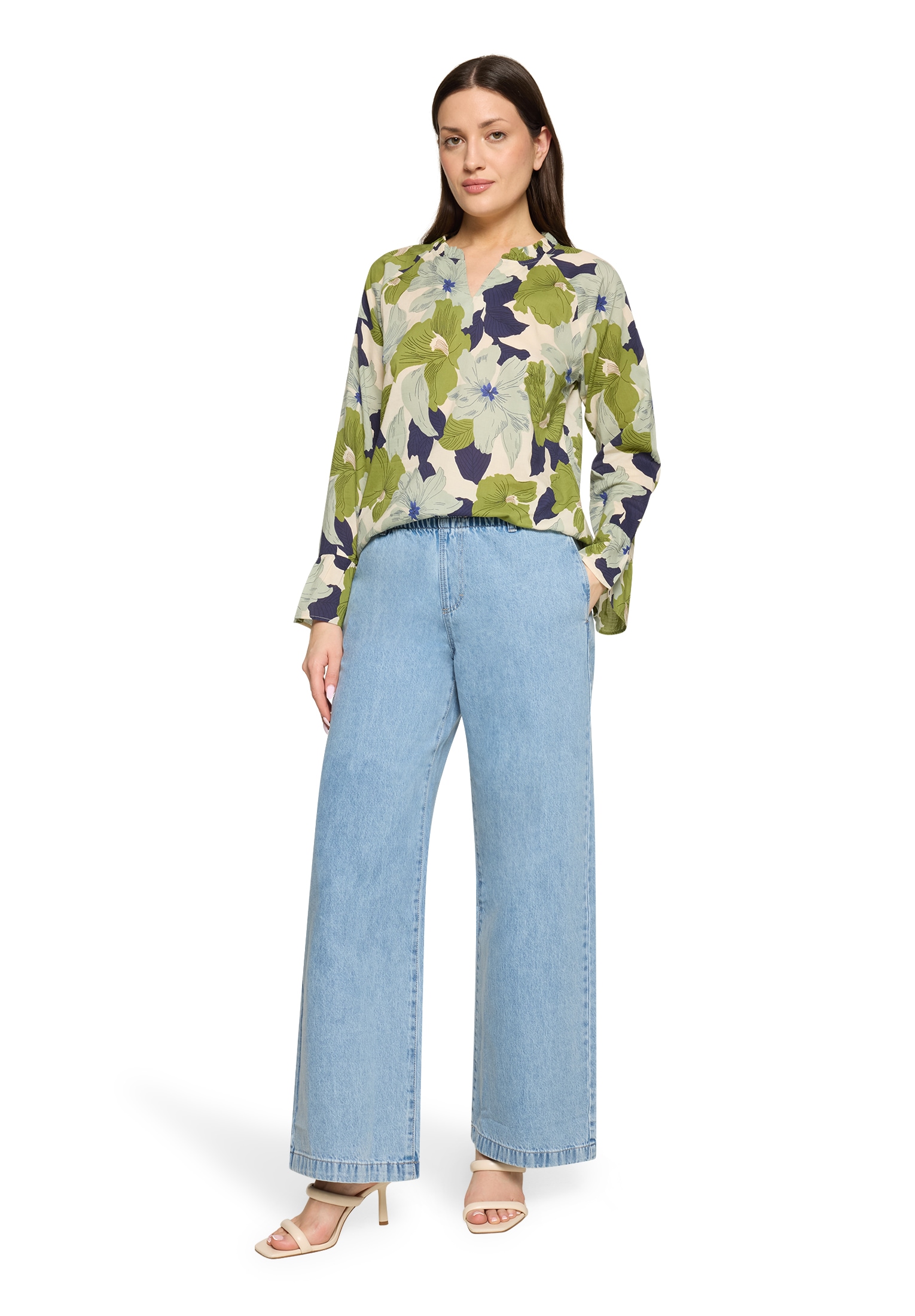 Cartoon Rüschenbluse »Damen mit Muster«