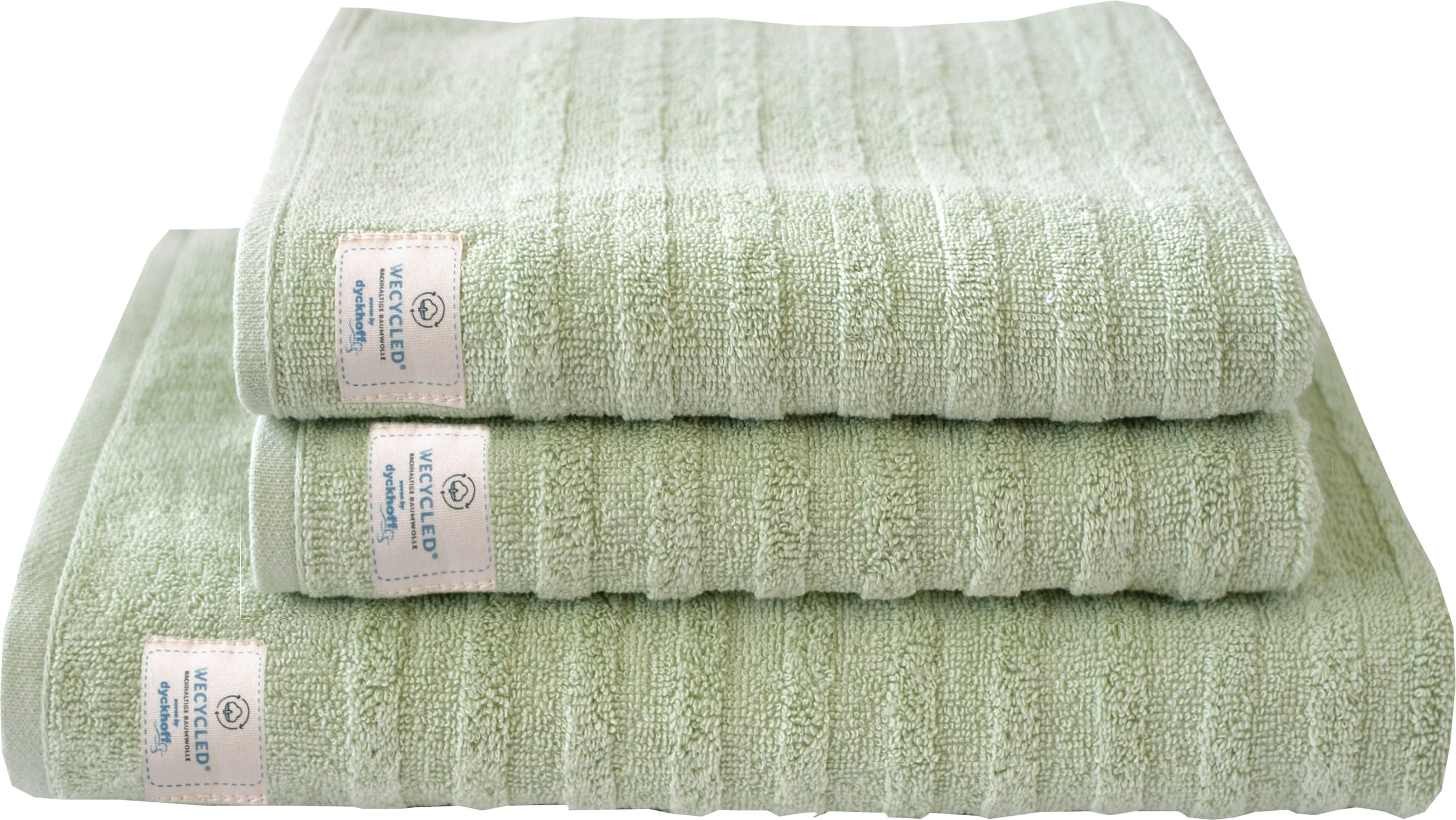 Dyckhoff Handtuch Set "Wecycled" 2 Handtücher (50x100cm), 1 Duschtuch (70x1 günstig online kaufen