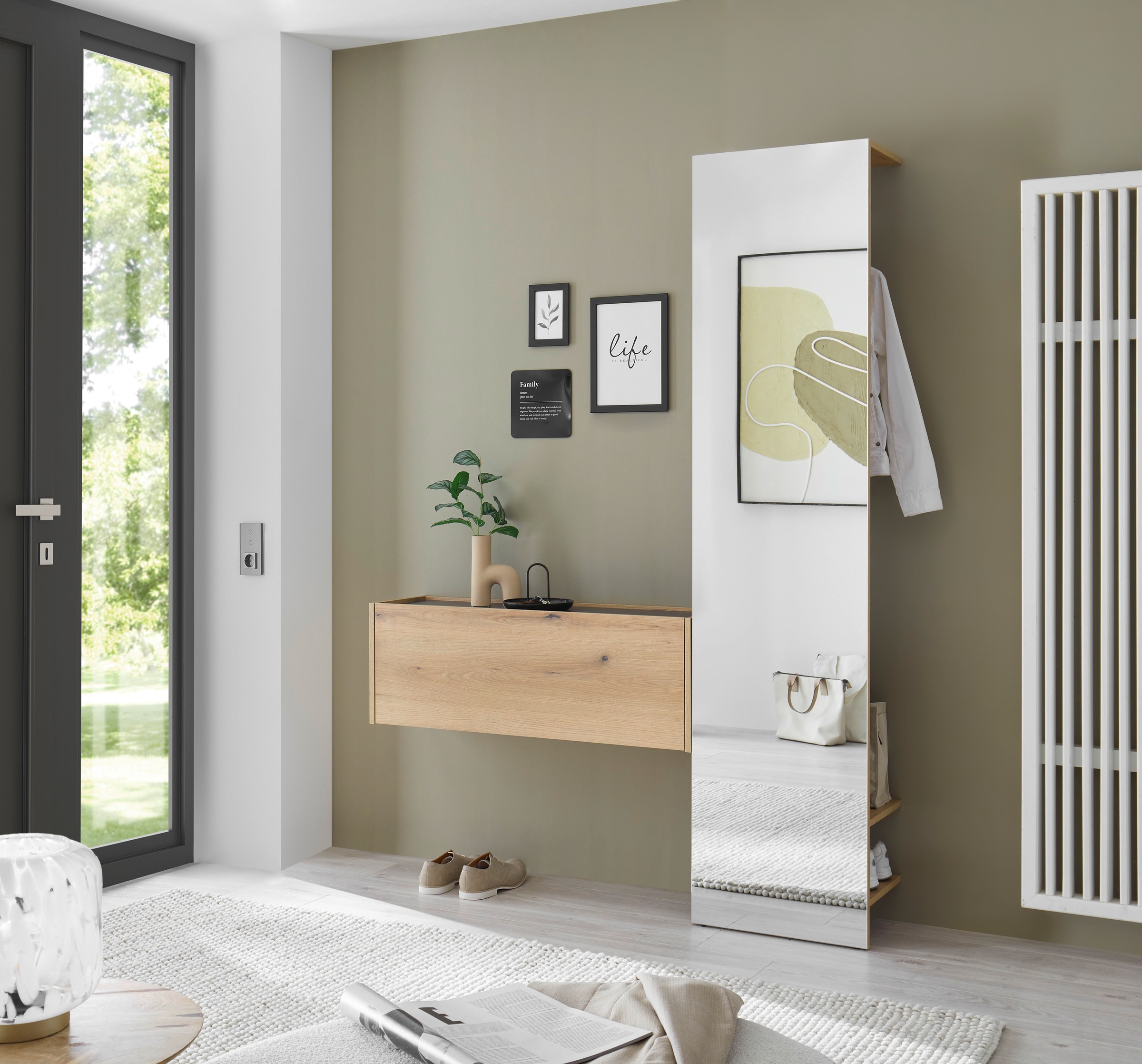 INOSIGN Mehrzweckschrank »GiRON/CiTY, Wandgarderobe in vier Farben, Wandschrank«, zeitloses Design, Breite 100 cm, großes Fach
