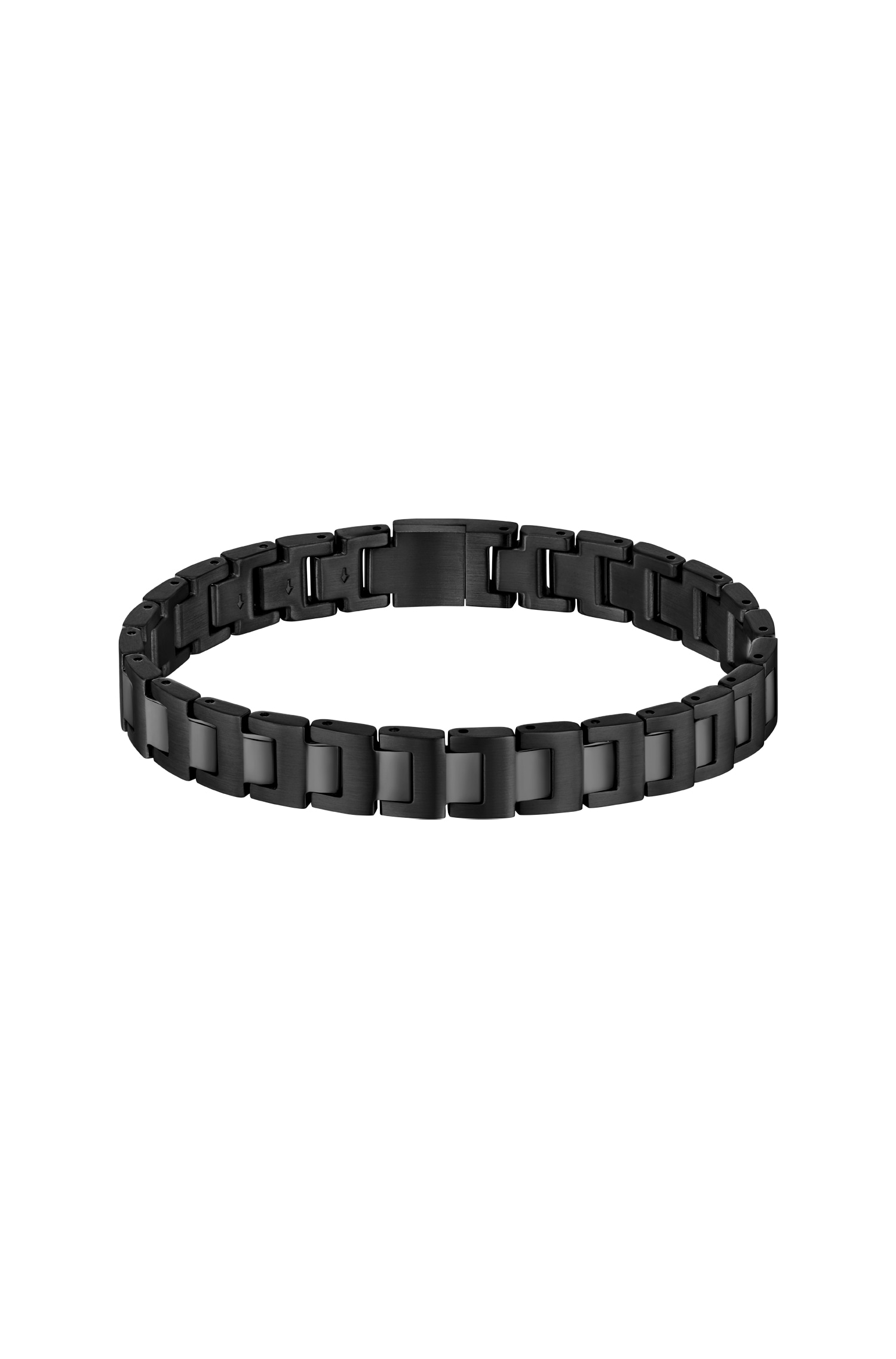Gliederarmband BOSS "CANDOR JEWELRY", schwarz, Armbänder, Damen, 19cm, Edelstahl, Gliederarmband 2