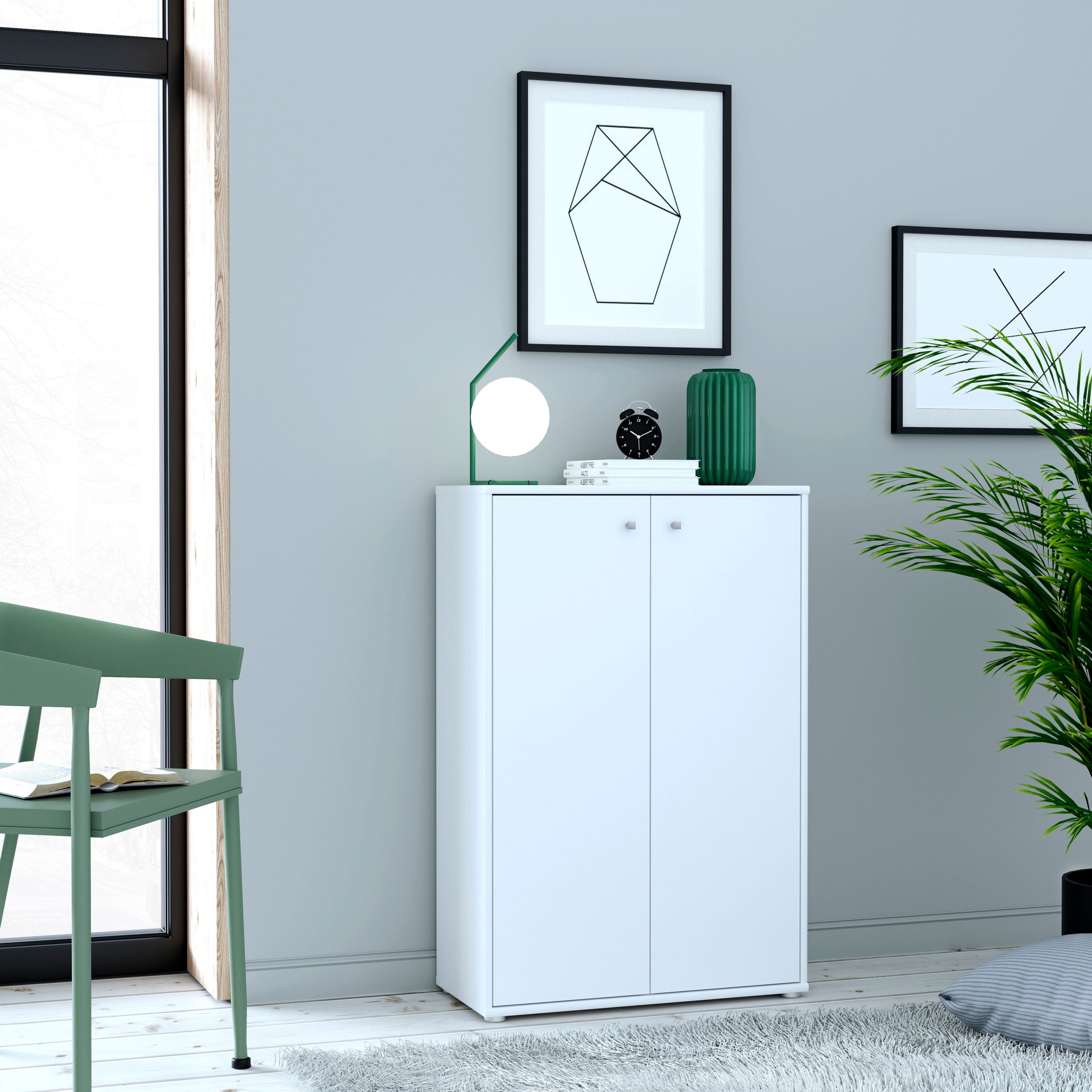 FORTE Kommode "Tempra, Kommode, 2 Türen, viel Stauraum, Höhe 111,1 cm" günstig online kaufen