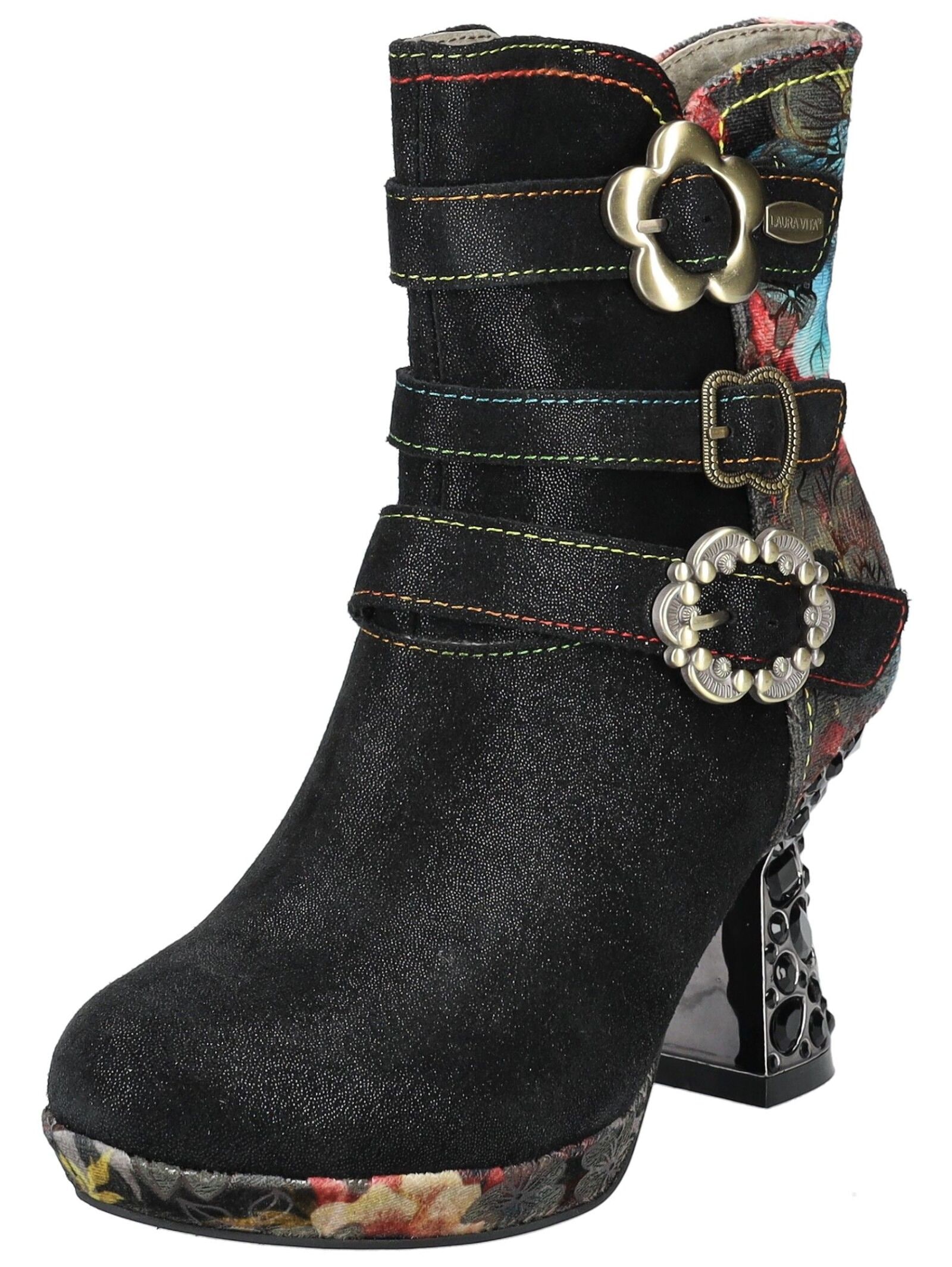 LAURA VITA High-Heel-Stiefelette "LAURA VITA Stiefelette Leder/Textil" günstig online kaufen