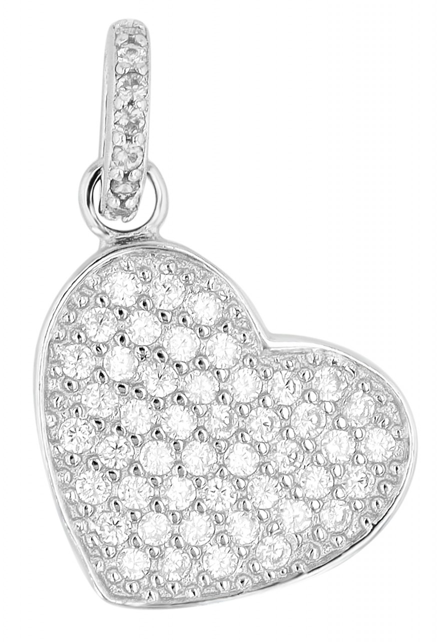 Kettenanhänger ADELIA´S "zeitloser Herz Anhänger aus 925 Sterling Silber", silber, Schmuckanhänger, Damen, Silber 925 (Sterlingsilber), Kettenanhänger
