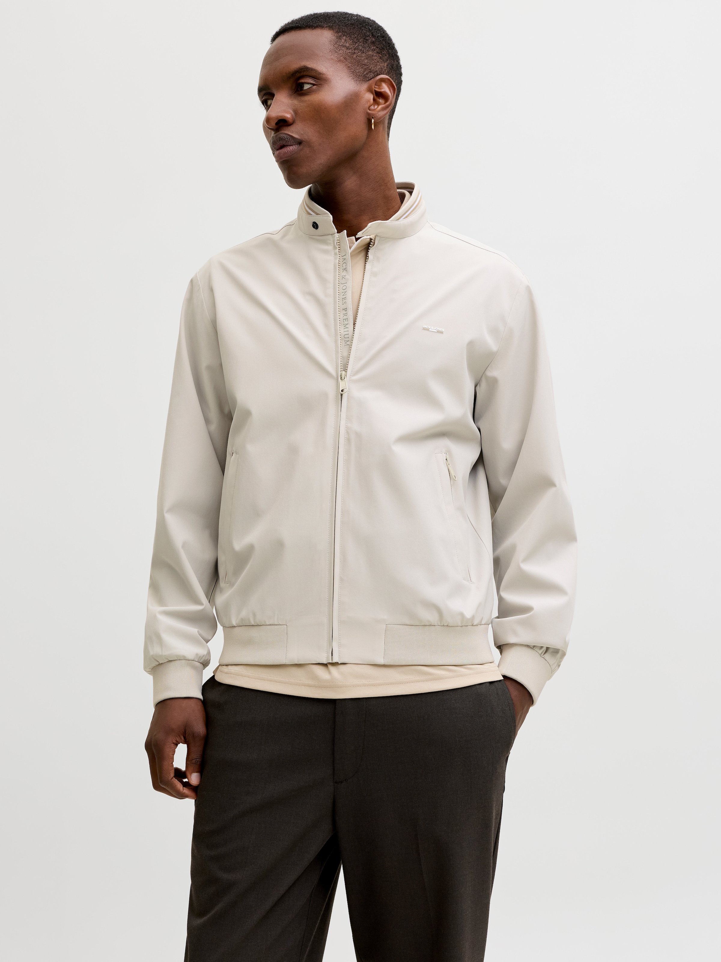 Jack & Jones Bomberjacke »JPRBLUBRAD BOMBER JACKET SN« Materialmix, regular fit